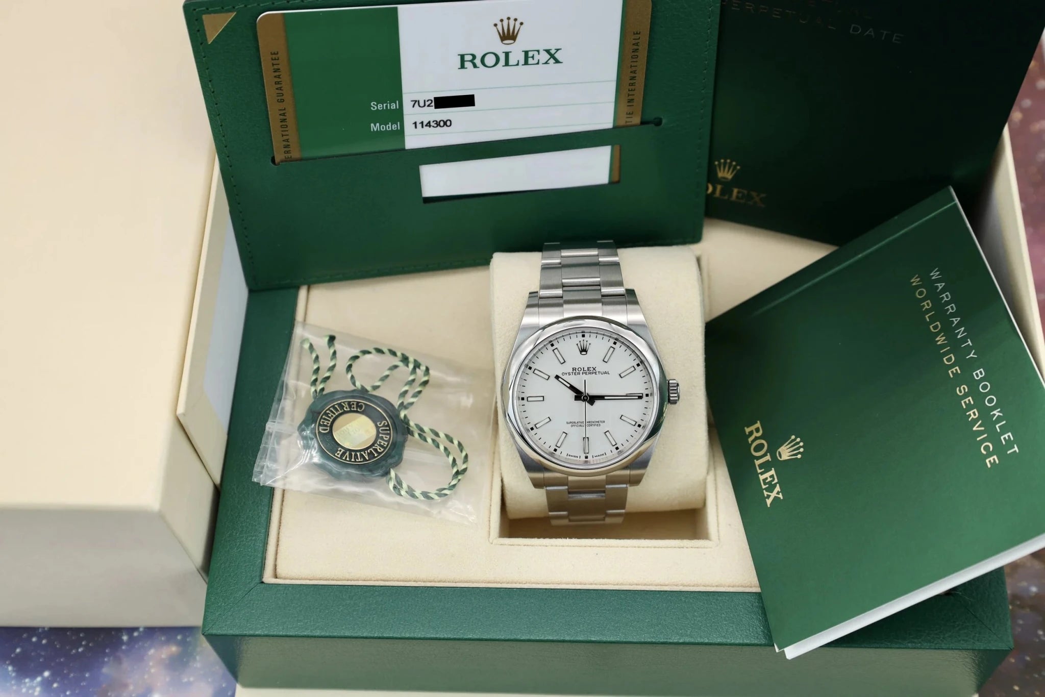 2019 Rolex Oyster Perpetual Ref. 114300 | Box and Papers - Sierra Time Co