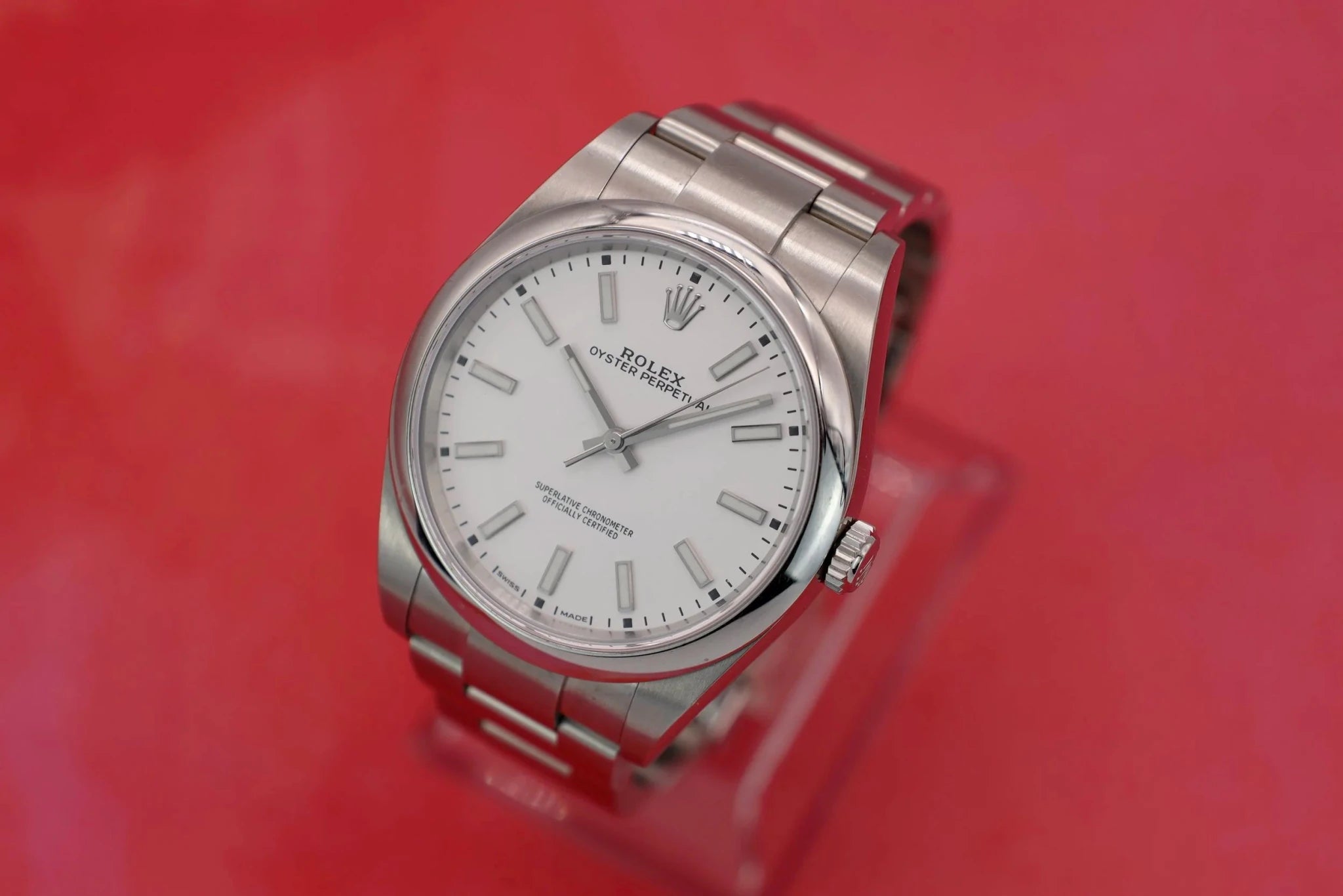 2019 Rolex Oyster Perpetual Ref. 114300 | White Dial | Box and Papers - Sierra Time Co