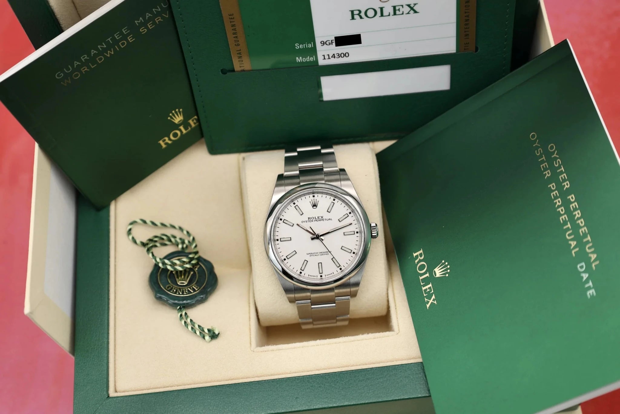 2019 Rolex Oyster Perpetual Ref. 114300 | White Dial | Box and Papers - Sierra Time Co