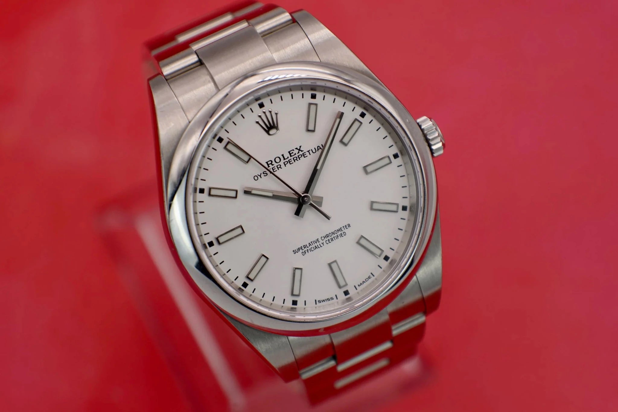 2019 Rolex Oyster Perpetual Ref. 114300 | White Dial | Box and Papers - Sierra Time Co
