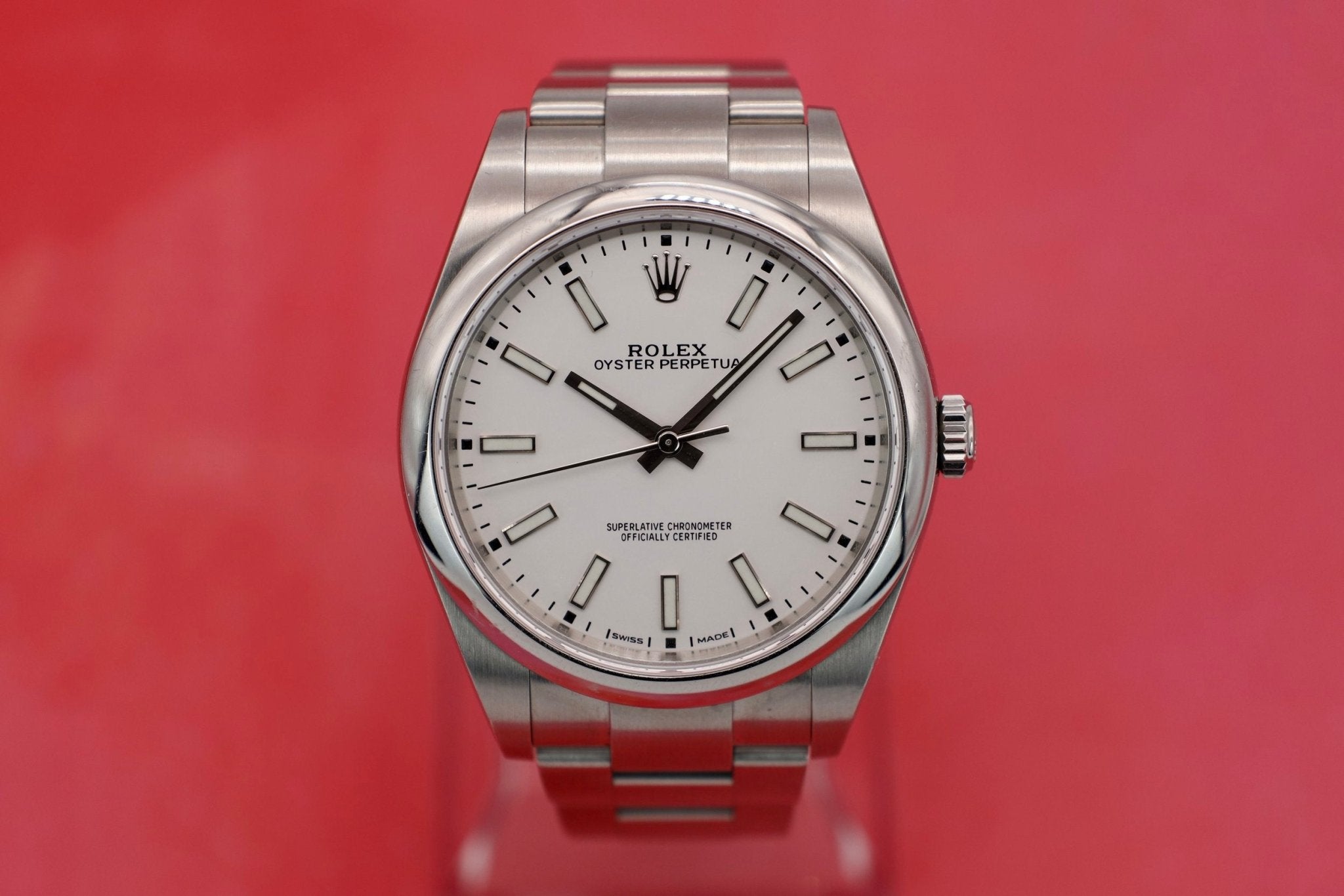 2019 Rolex Oyster Perpetual Ref. 114300 | White Dial | Box and Papers - Sierra Time Co