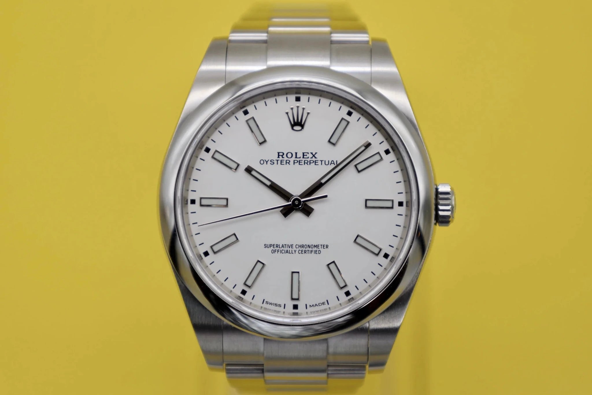 2019 Rolex Oyster Perpetual Ref. 114300 White Dial | Full Set - Sierra Time Co