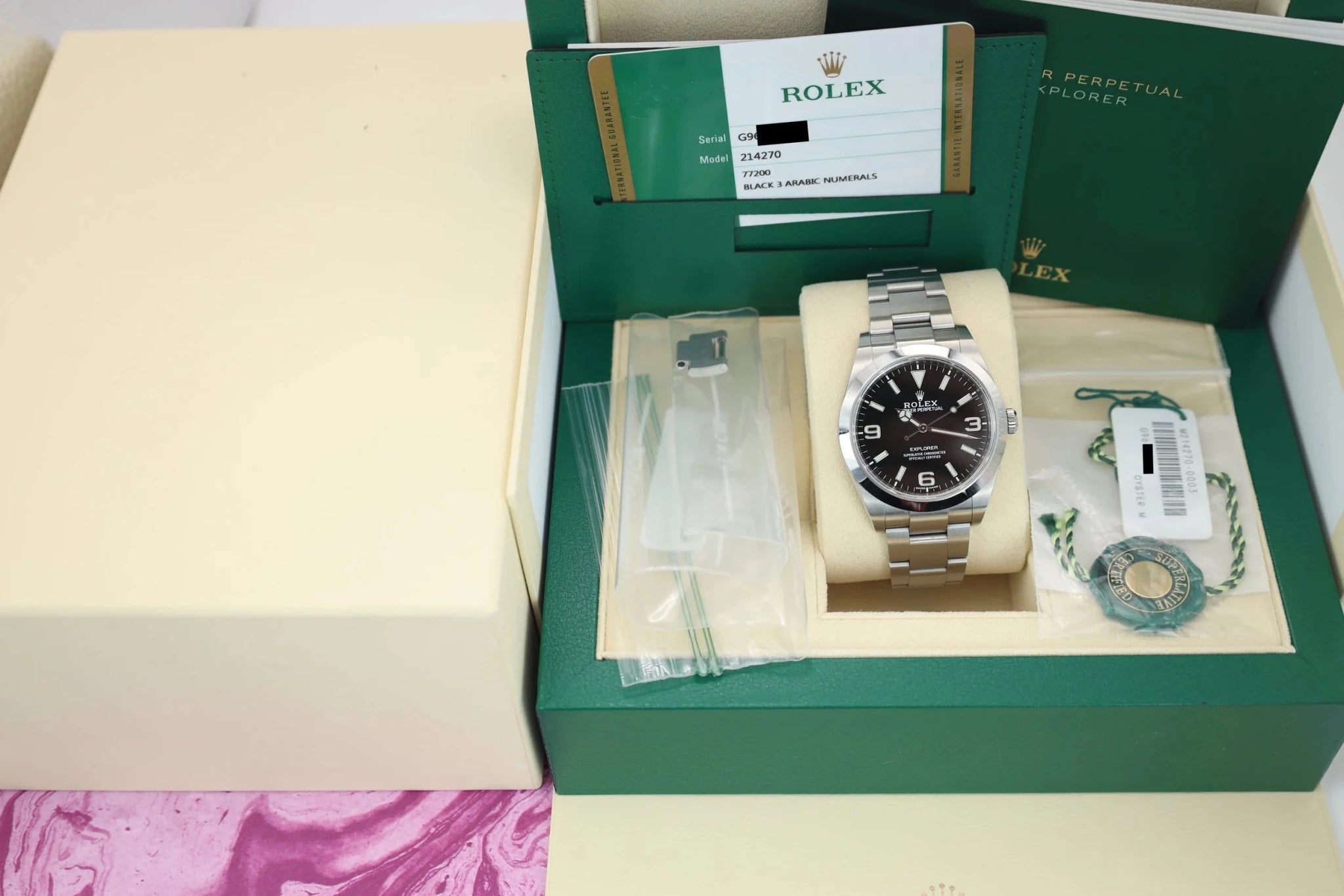 2020 Rolex Explorer I Ref. 214270 | Like New | Full Set - Sierra Time Co