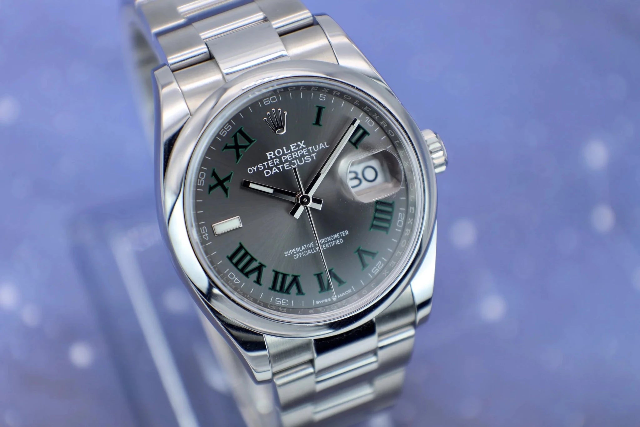 2021 Rolex Datejust Ref. 126200 Wimbledon Dial | Full Set - Sierra Time Co