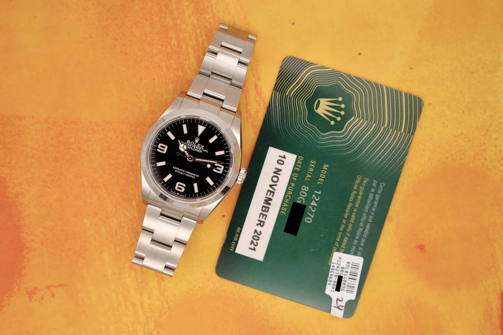2021 Rolex Explorer I Ref. 124270 | Card - Sierra Time Co