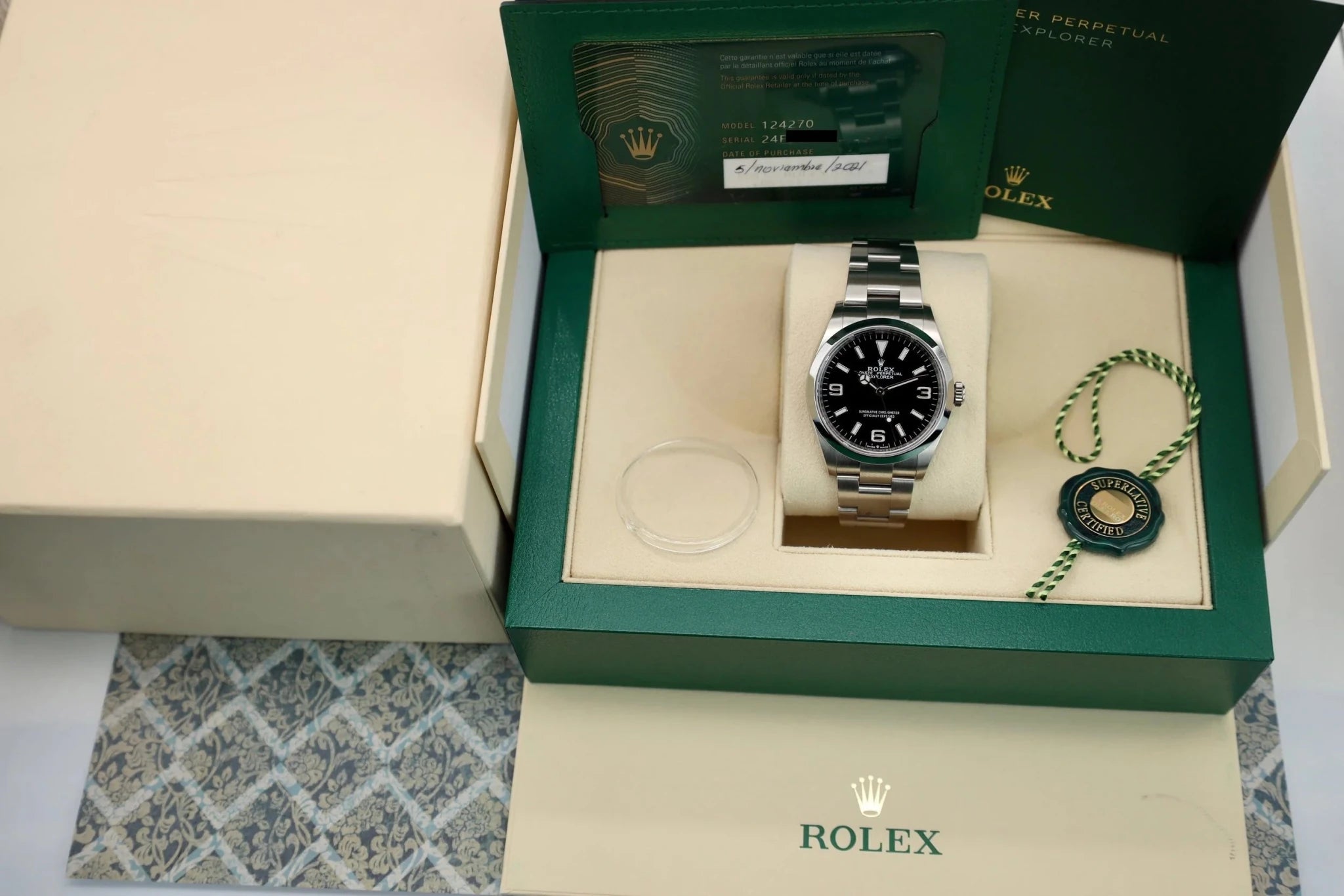 2021 Rolex Explorer I Ref. 124270 | Full Set - Sierra Time Co