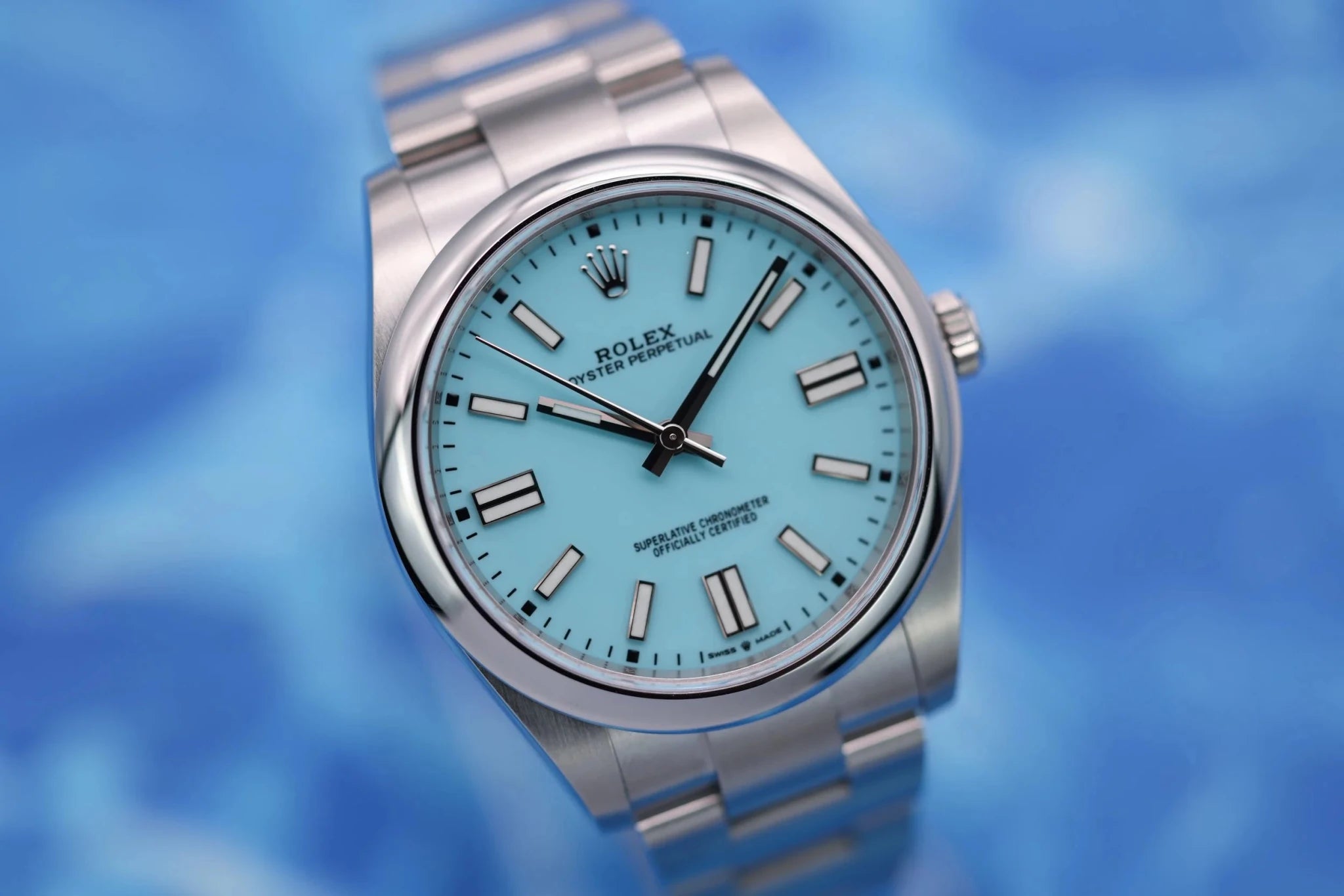 2021 Rolex Oyster Perpetual Ref. 124300 | Tiffany Blue | Full Set - Sierra Time Co