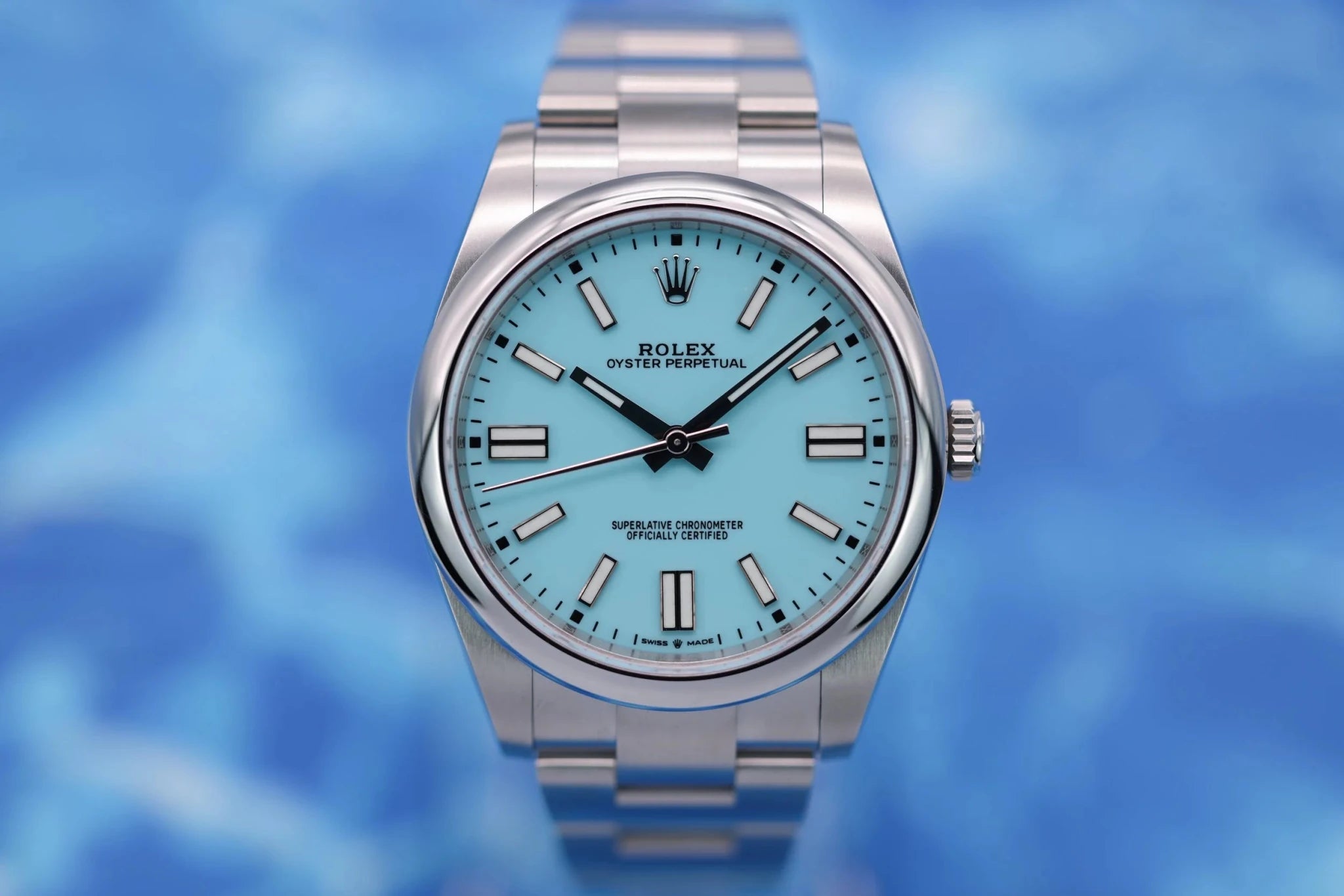 2021 Rolex Oyster Perpetual Ref. 124300 | Tiffany Blue | Full Set - Sierra Time Co