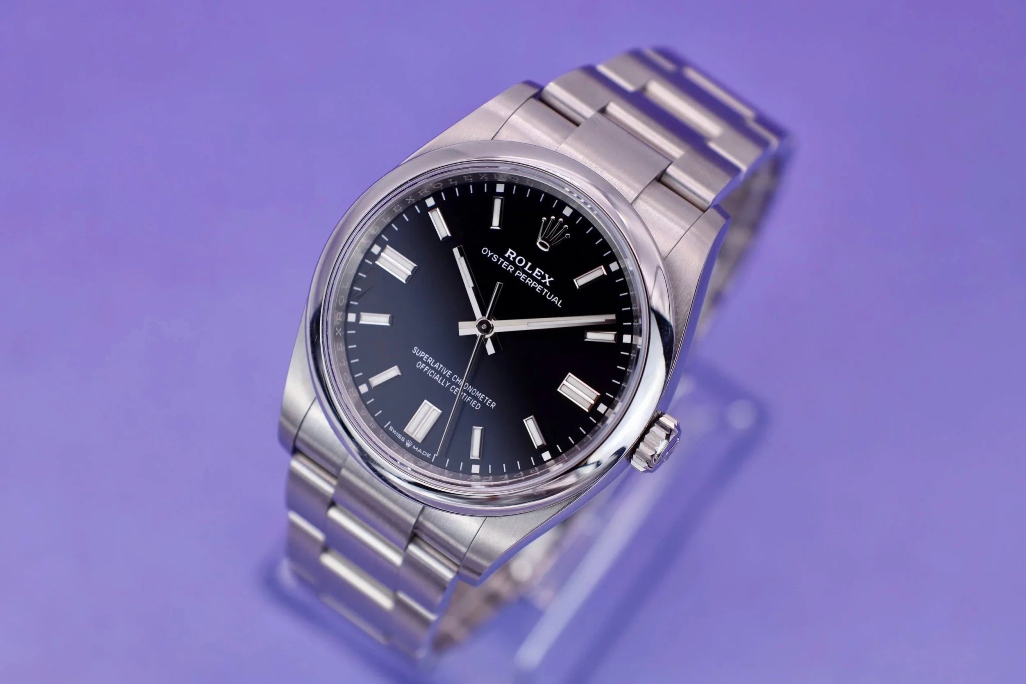 2021 Rolex Oyster Perpetual Ref. 126000 | Black Dial | Full Set - Sierra Time Co