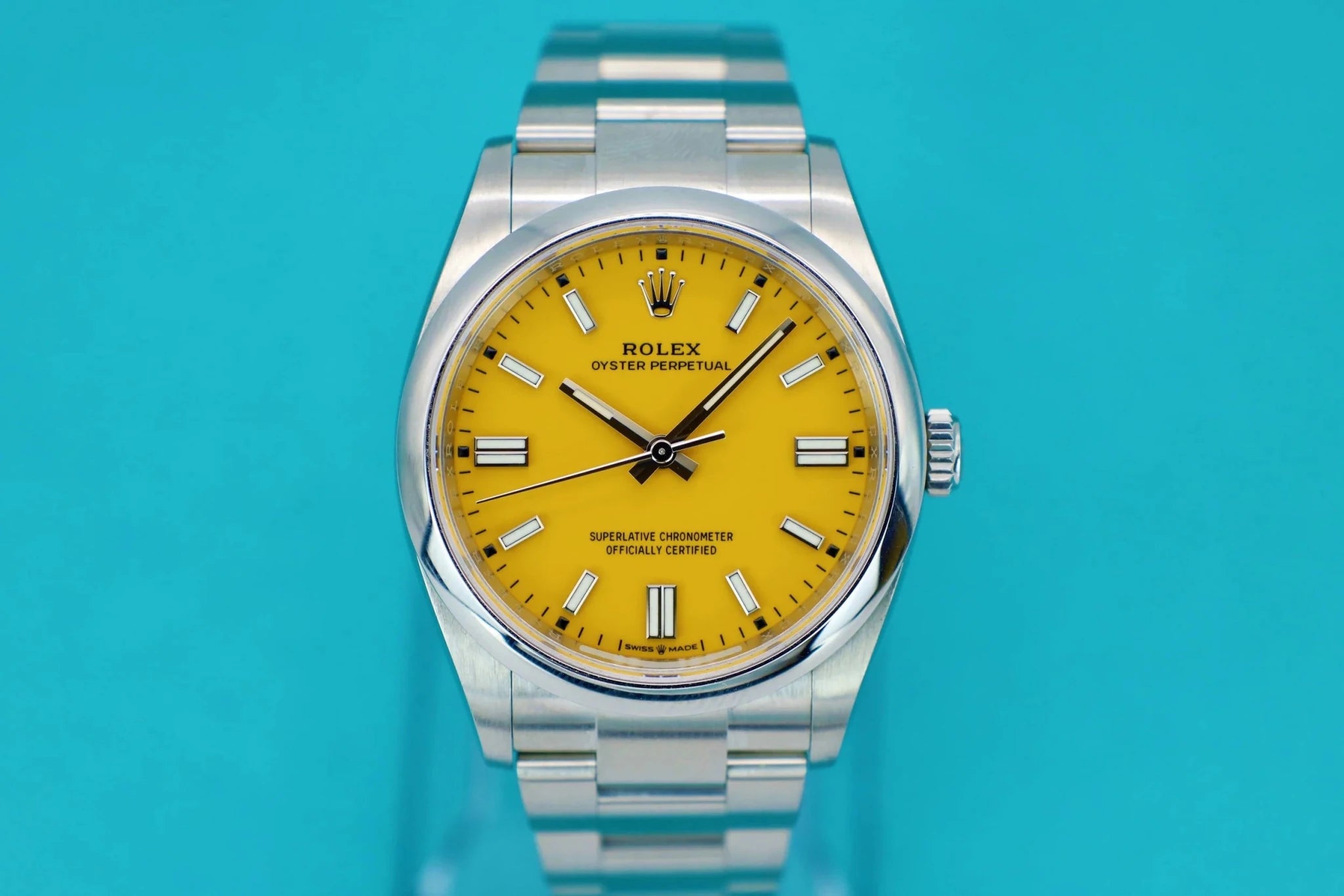 2021 Rolex Oyster Perpetual Ref. 126000 | Yellow Dial | Full Set - Sierra Time Co