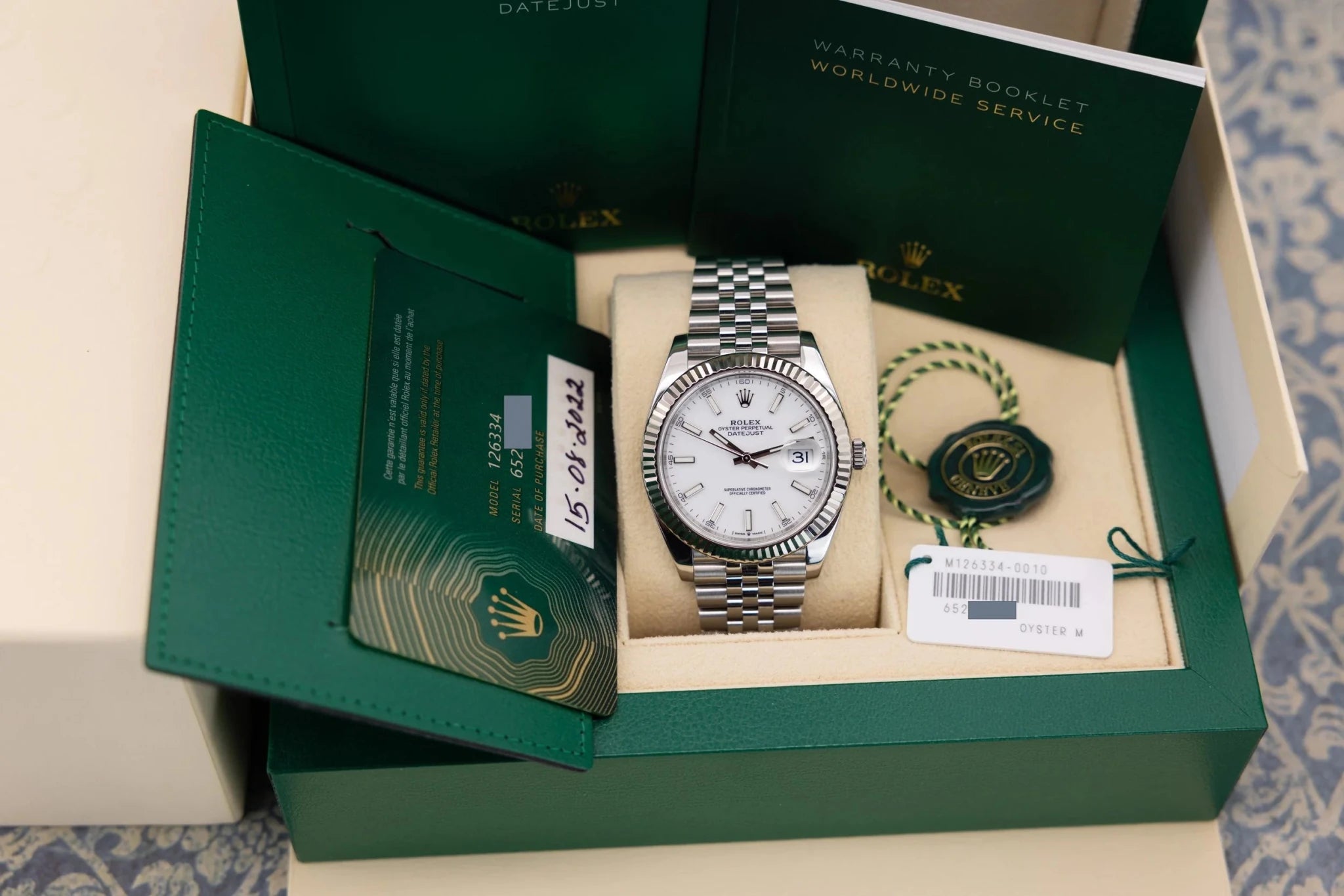 2022 Rolex Datejust Ref. 126334 | White Dial | Box and Papers - Sierra Time Co