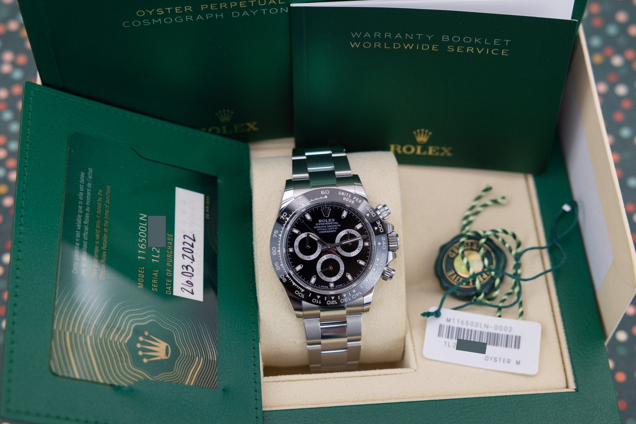 2022 Rolex Daytona Ref. 116500LN | Unworn | Black Dial | Box and Papers - Sierra Time Co