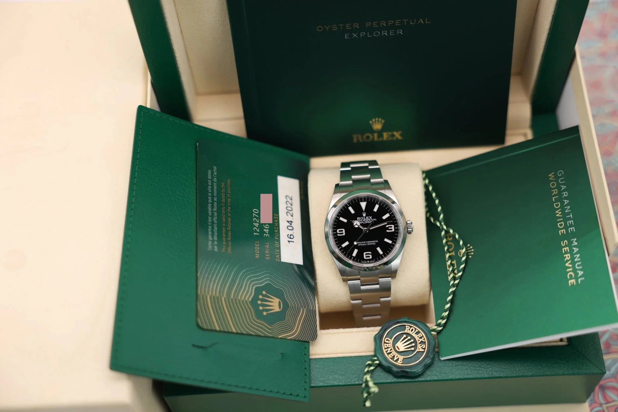 2022 Rolex Explorer I Ref. 124270 | Box and Papers - Sierra Time Co