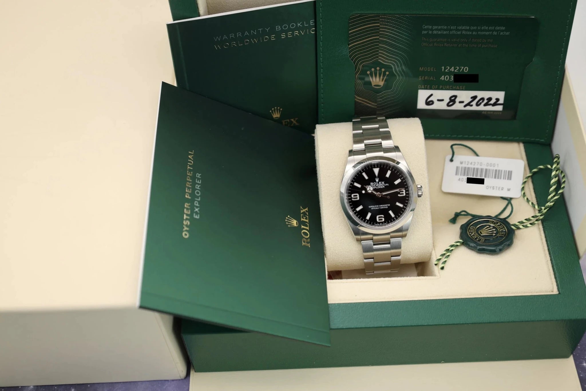 2022 Rolex Explorer I Ref. 124270 | Full Set - Sierra Time Co