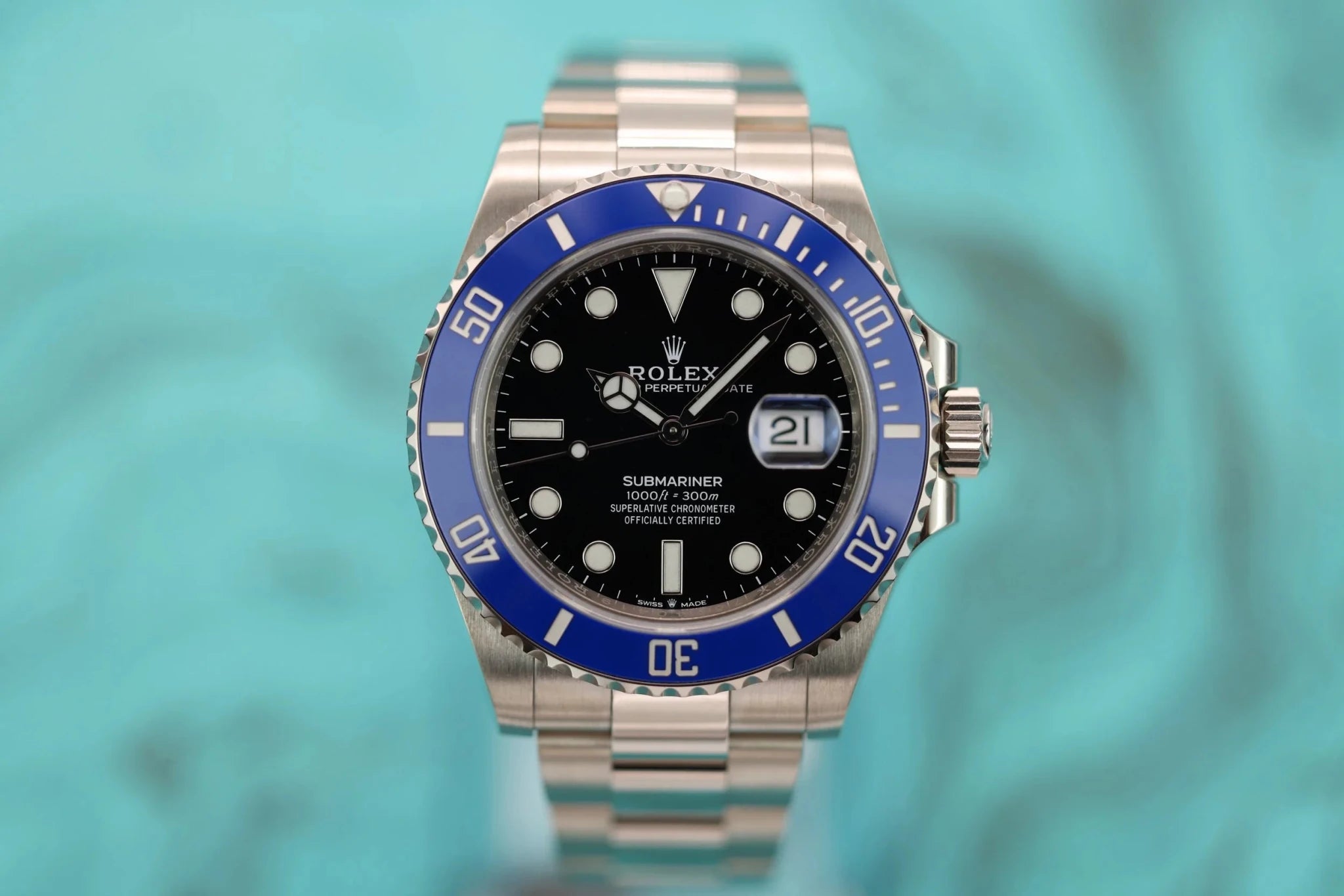 2022 Rolex Submariner Ref. 126619LB | 18K White Gold | Cookie Monster | Card - Sierra Time Co