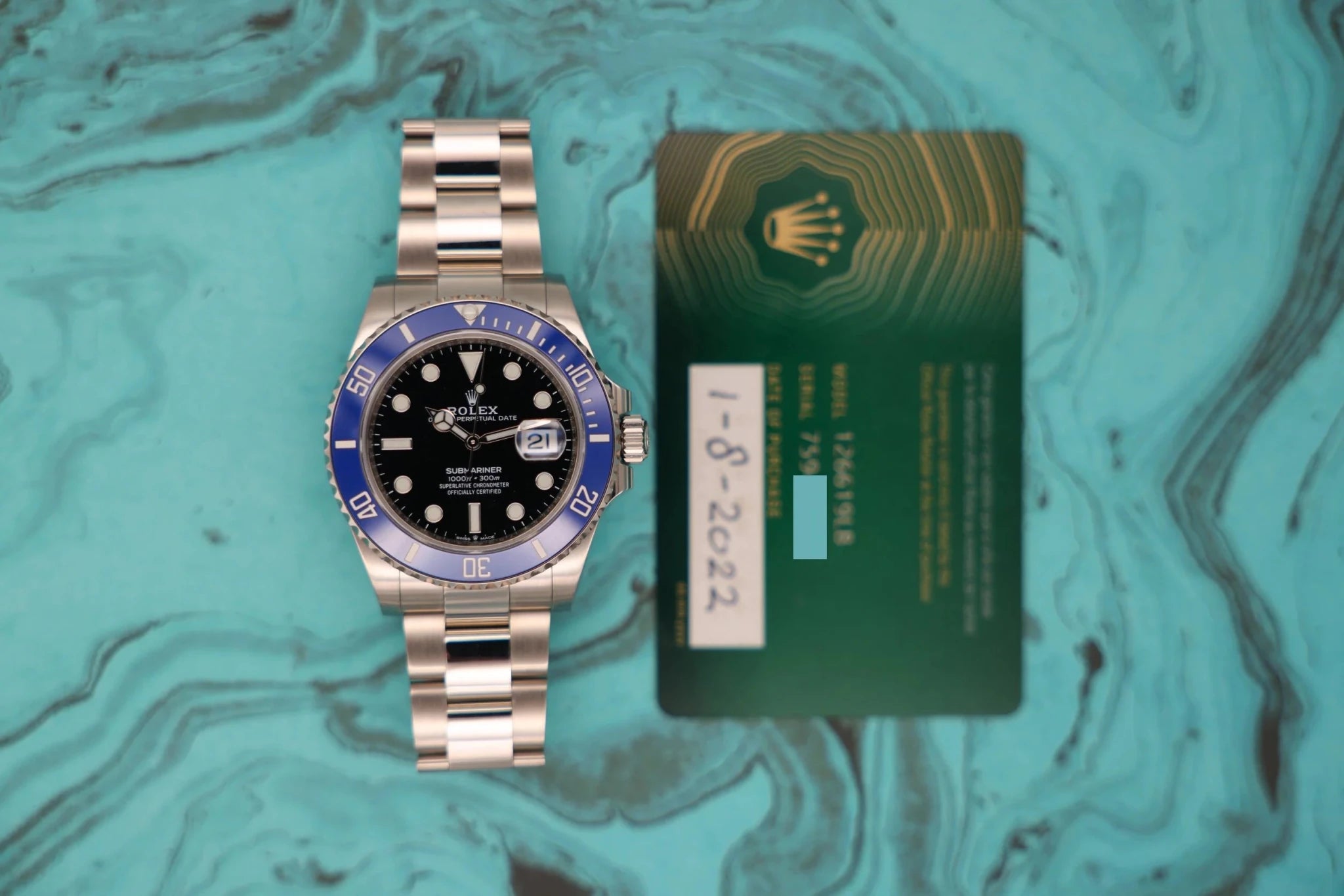 2022 Rolex Submariner Ref. 126619LB | 18K White Gold | Cookie Monster | Card - Sierra Time Co