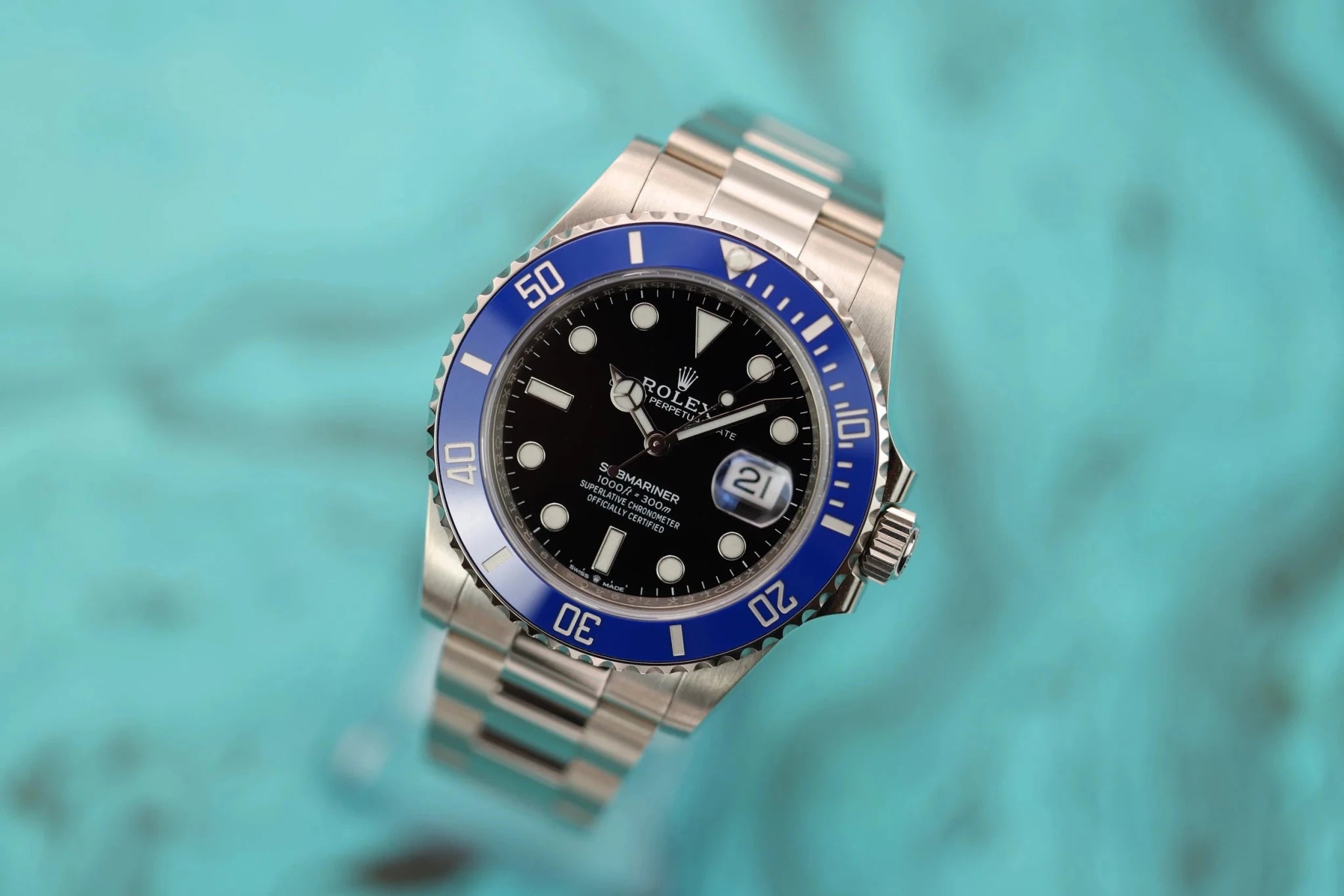 2022 Rolex Submariner Ref. 126619LB | 18K White Gold | Cookie Monster | Card - Sierra Time Co