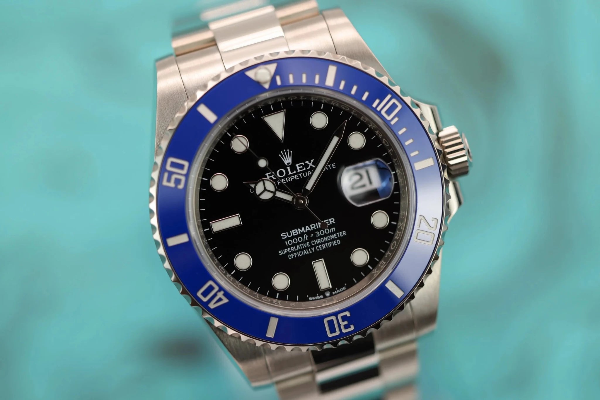 2022 Rolex Submariner Ref. 126619LB | 18K White Gold | Cookie Monster | Card - Sierra Time Co