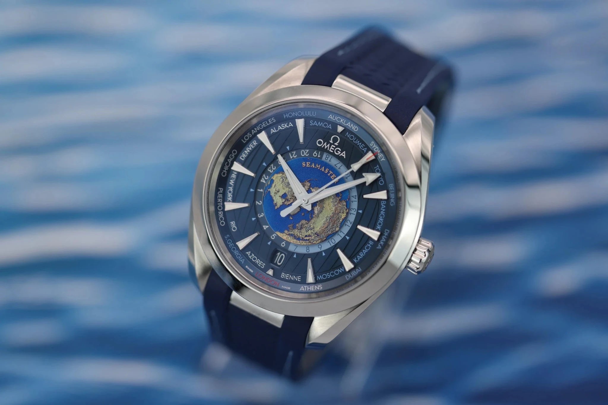 2023 OMEGA Seamaster Aqua Terra 150M | GMT Worldtimer Edition | Full Set - Sierra Time Co