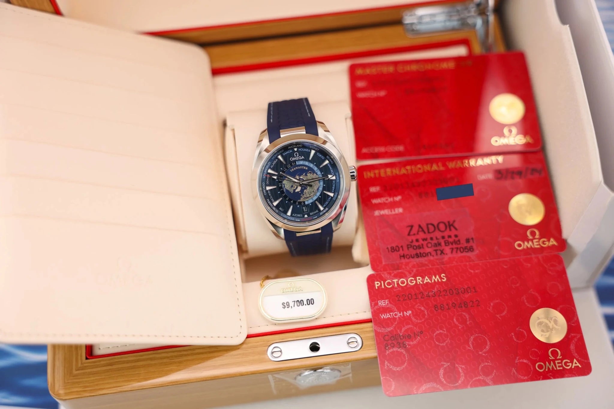 2023 OMEGA Seamaster Aqua Terra 150M | GMT Worldtimer Edition | Full Set - Sierra Time Co