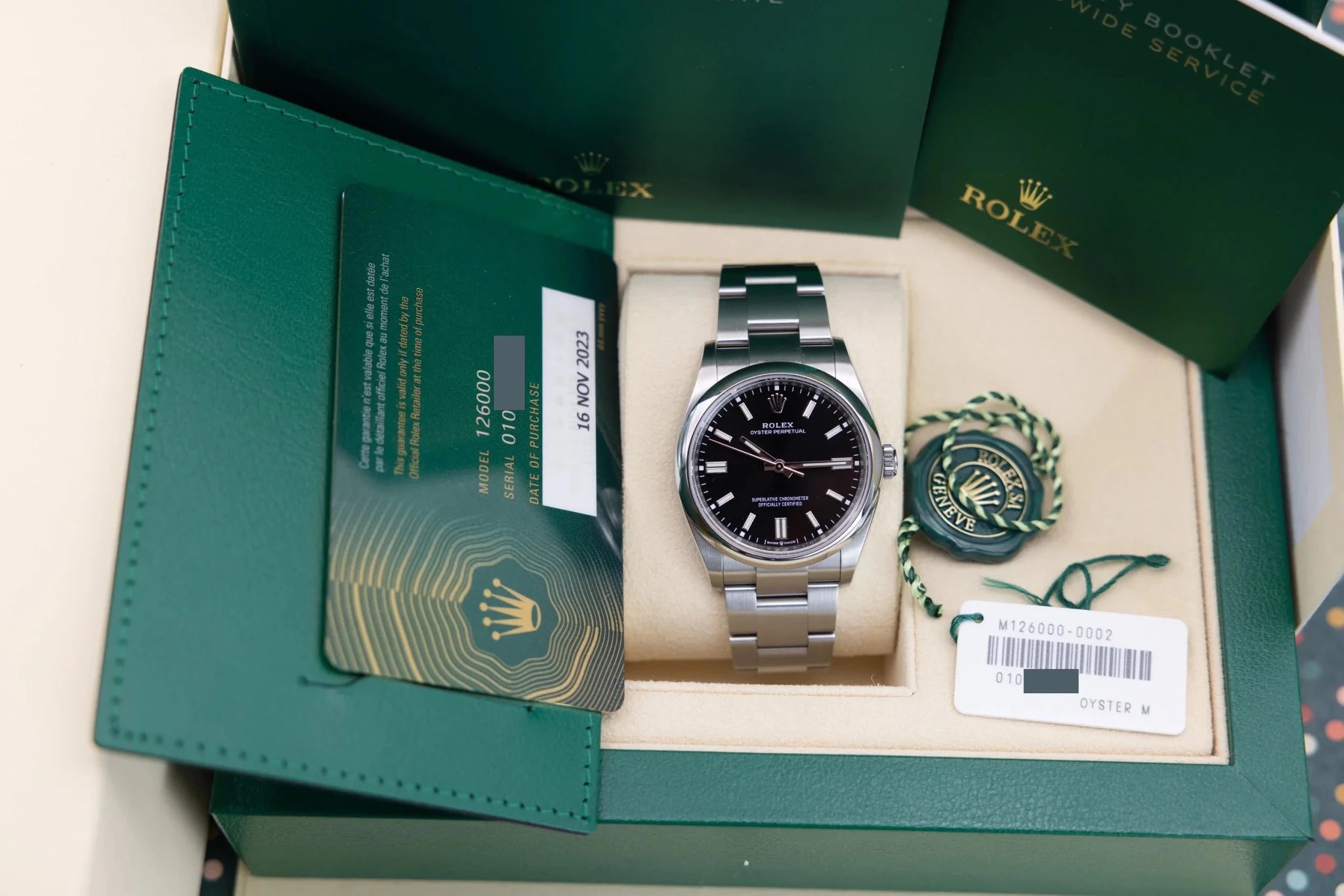 2023 Rolex Oyster Perpetual Ref. 126000 | Black Dial | Box and Papers - Sierra Time Co