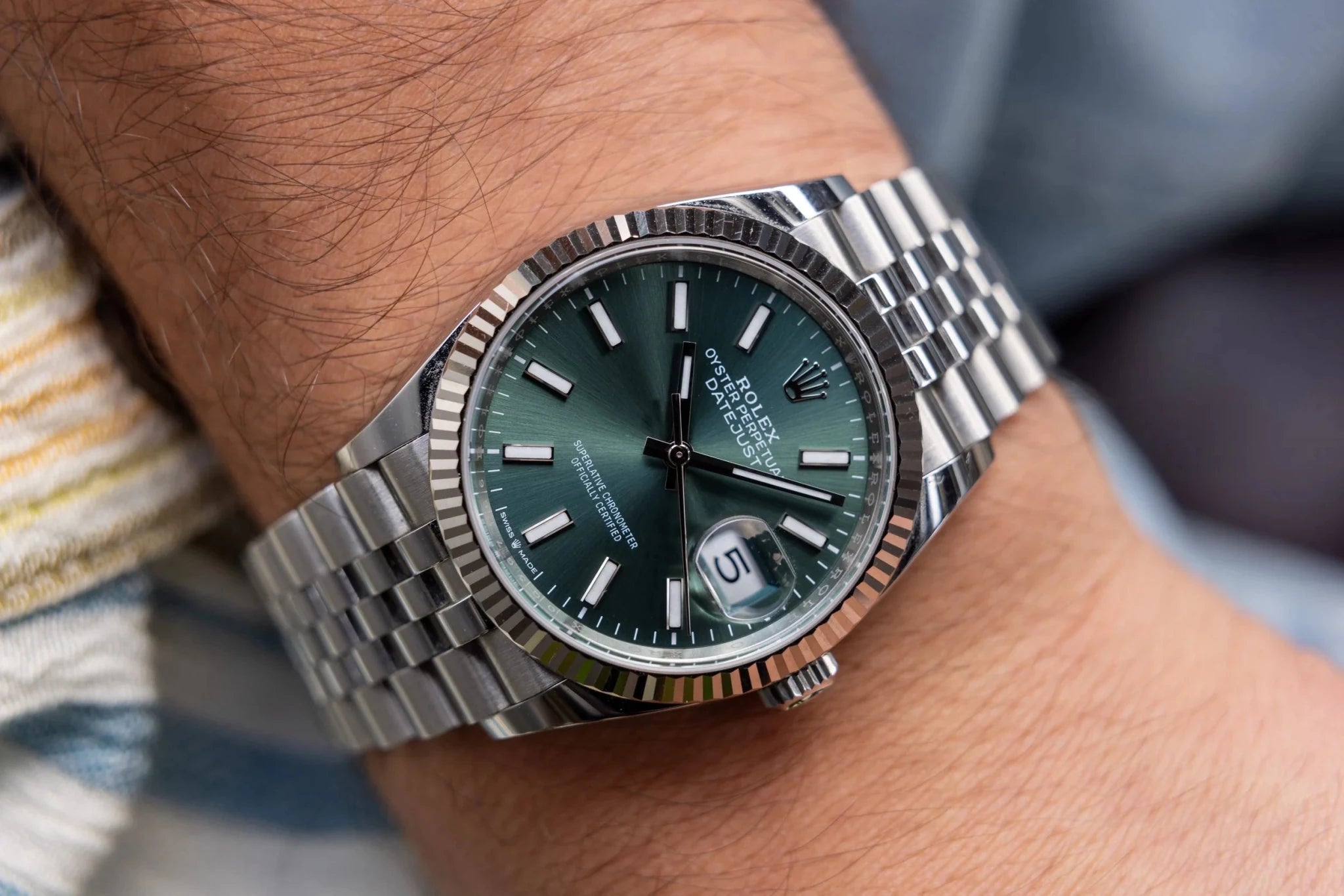 2024 Rolex Datejust Ref. 126234 | Mint Green Dial | Full Set - Sierra Time Co