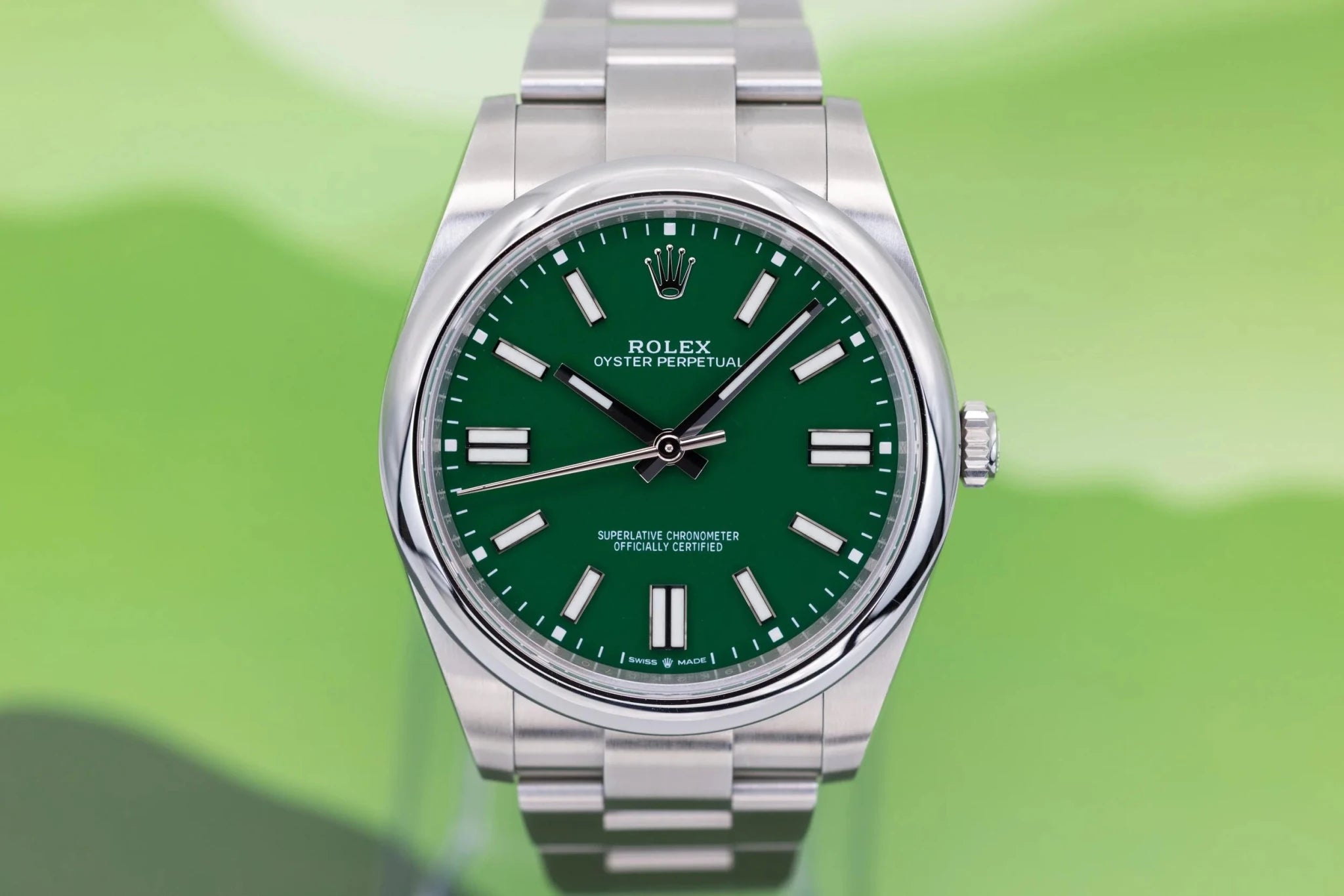 2024 Rolex Oyster Perpetual Ref. 124300 | Green Dial | Box and Papers - Sierra Time Co