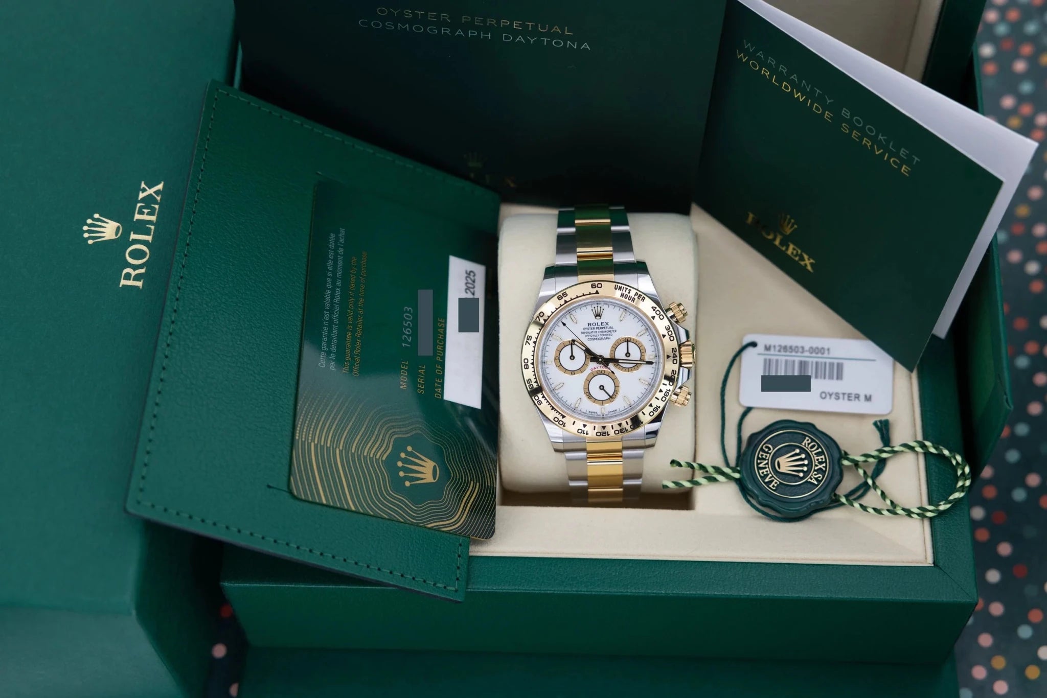2025 Rolex Daytona Ref. 126503 | Two-Tone | White Dial | Box and Papers - Sierra Time Co