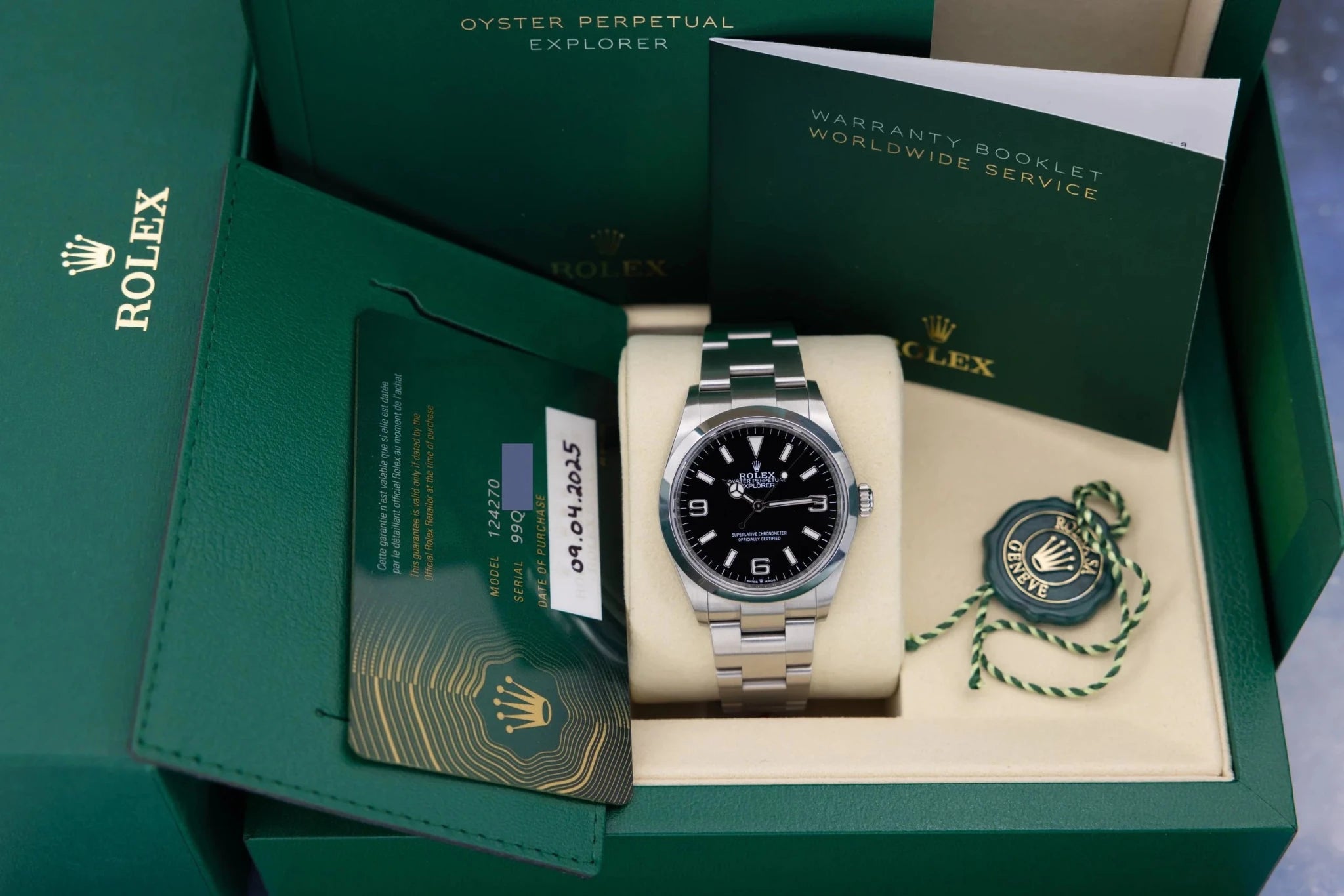 2025 Rolex Explorer I Ref. 124270 | Box and Papers - Sierra Time Co