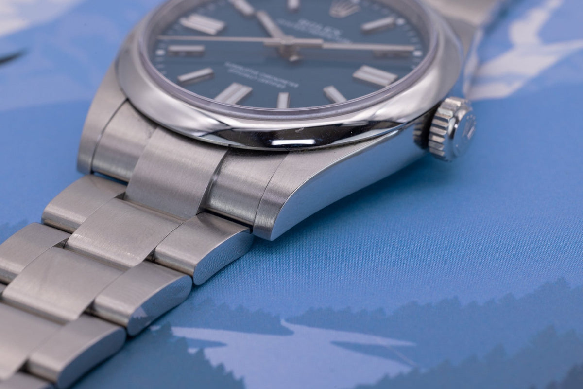2025 Rolex Oyster Perpetual Ref. 134300 | Med Blue Dial | Box and Papers - Sierra Time Co