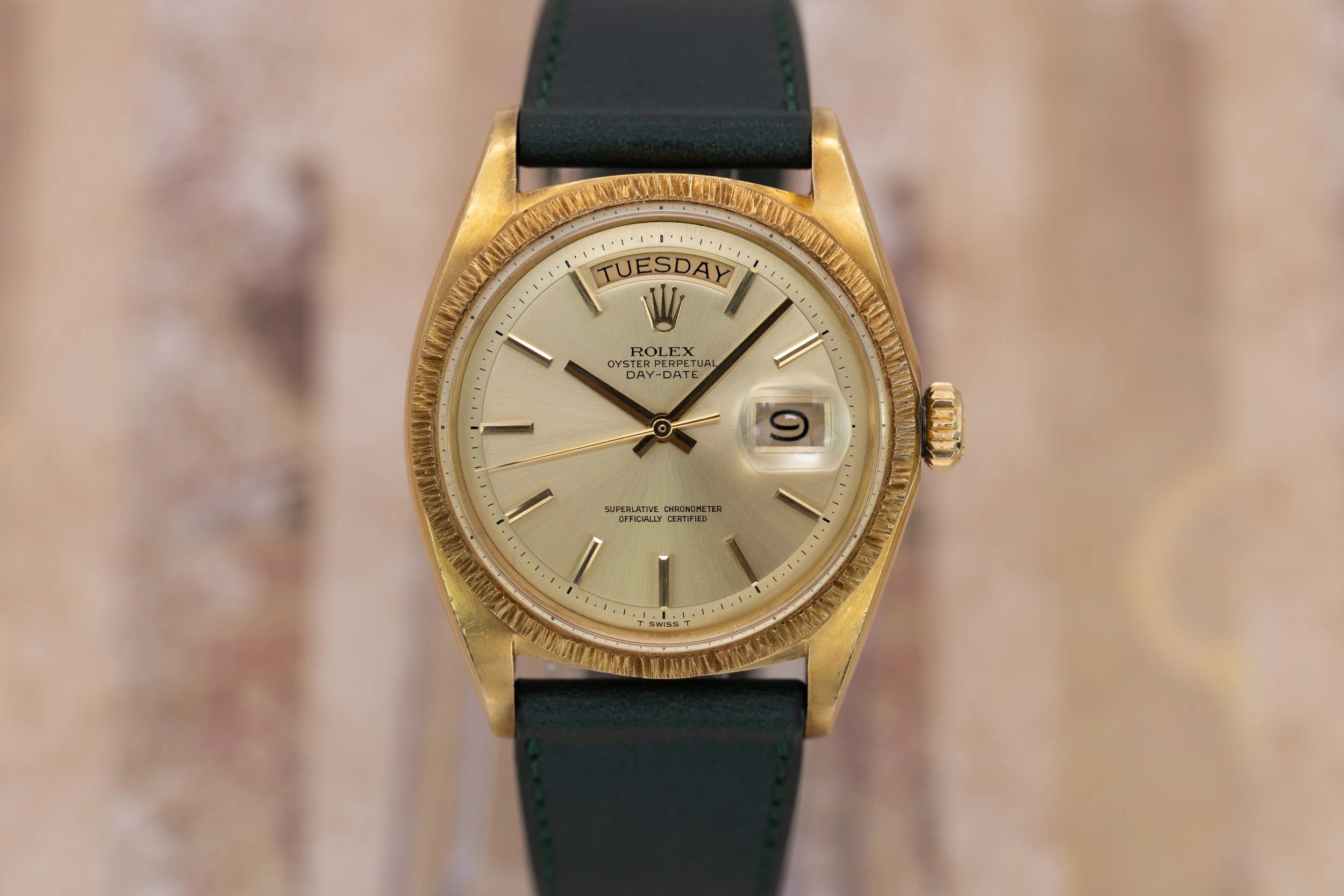1970 Rolex Day-Date Ref. 1807 | Bark Finish | Non-Lume Champagne Dial