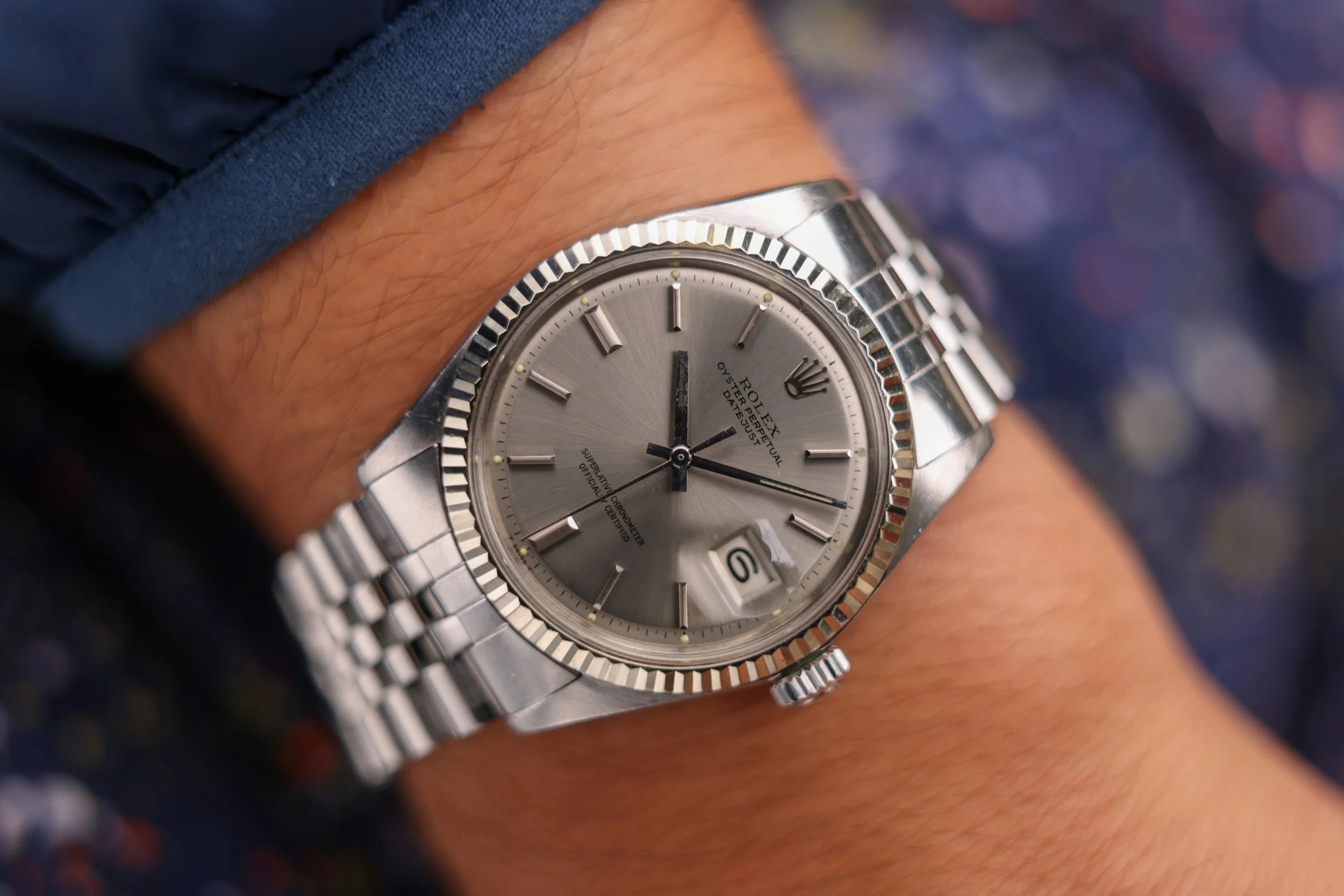 1970 Rolex Datejust Ref. 1601 | Grey Dial - Sierra Time Co.