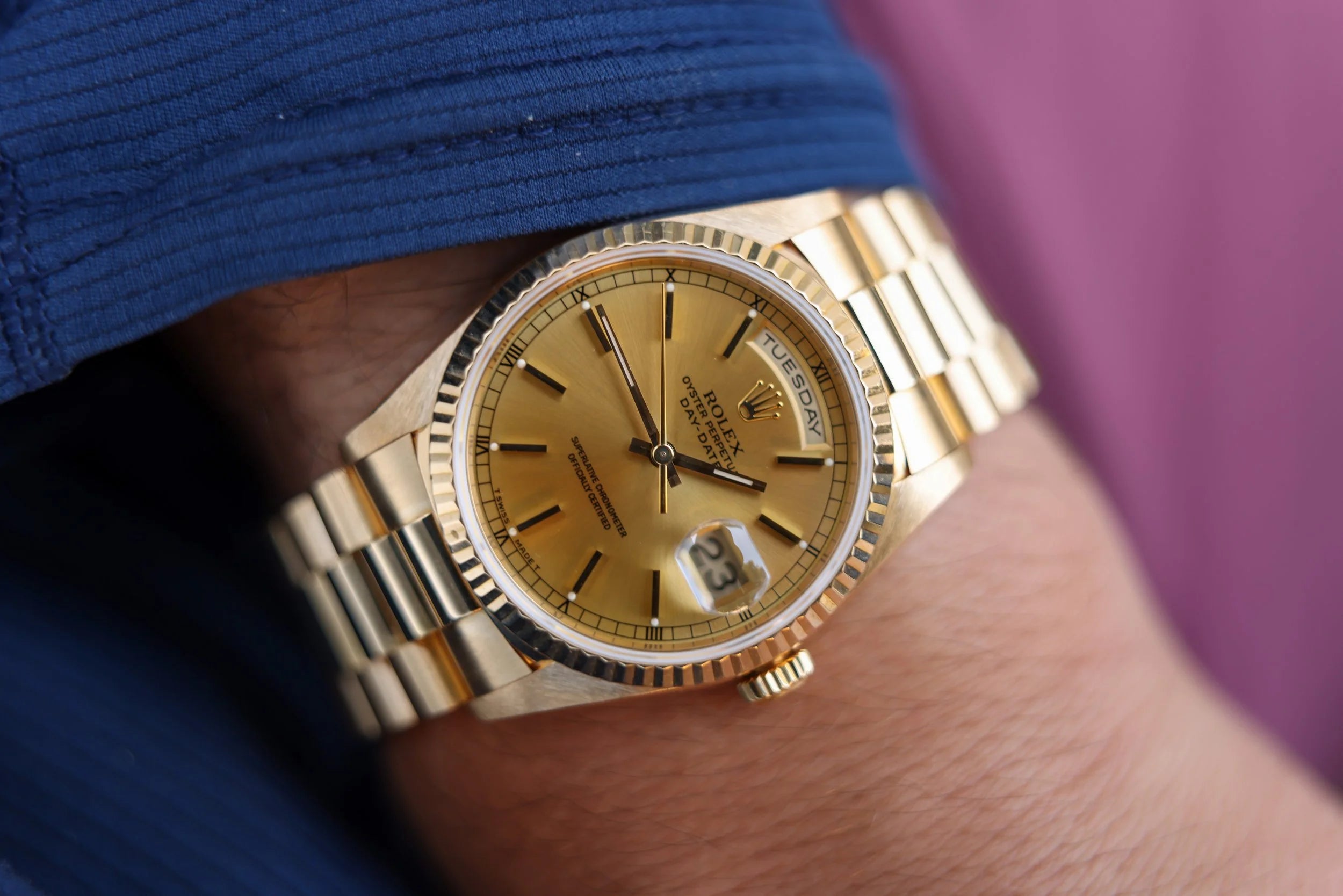 1991 Rolex Day-Date Ref. 18238 | Champagne Dial - Sierra Time Co.