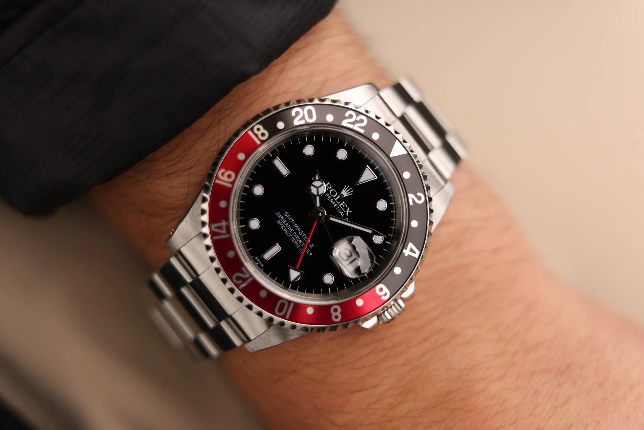 1999 Rolex GMT Master II Ref. 16710 Coke | Box and Papers - Sierra Time Co.