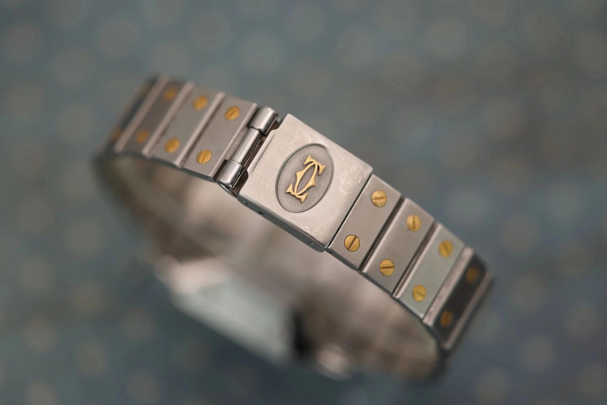 Cartier Santos Carree Ref. 2961 | Two-Tone | Grey Ghost Dial - Sierra Time Co