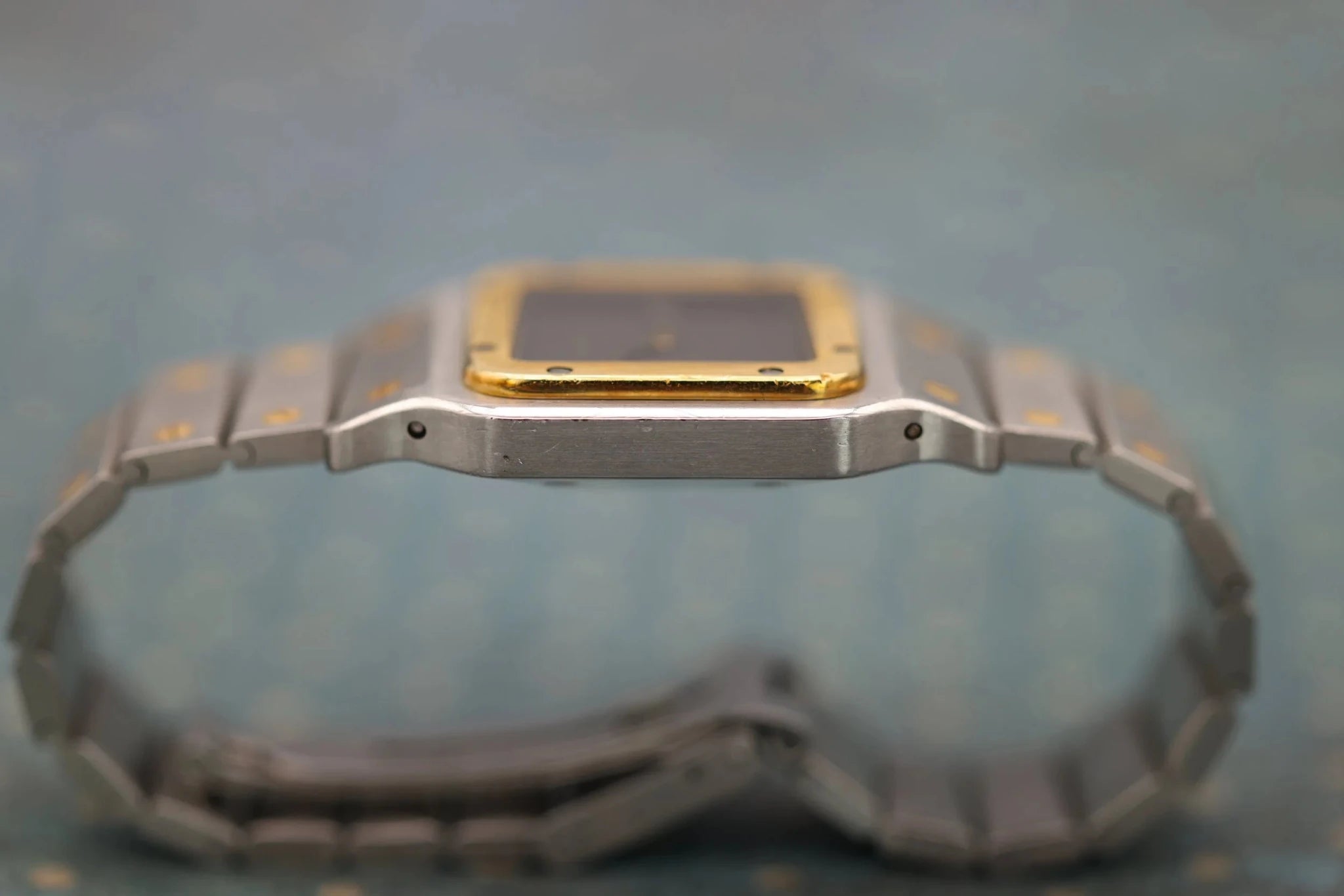 Cartier Santos Carree Ref. 2961 | Two-Tone | Grey Ghost Dial - Sierra Time Co