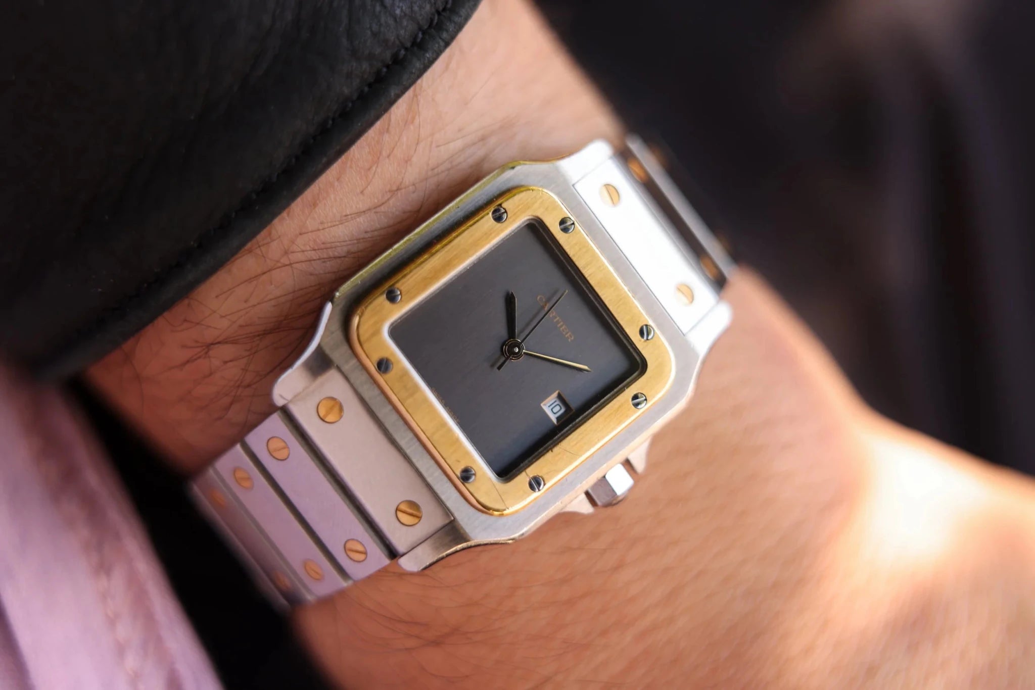 Cartier Santos Carree Ref. 2961 | Two-Tone | Grey Ghost Dial - Sierra Time Co