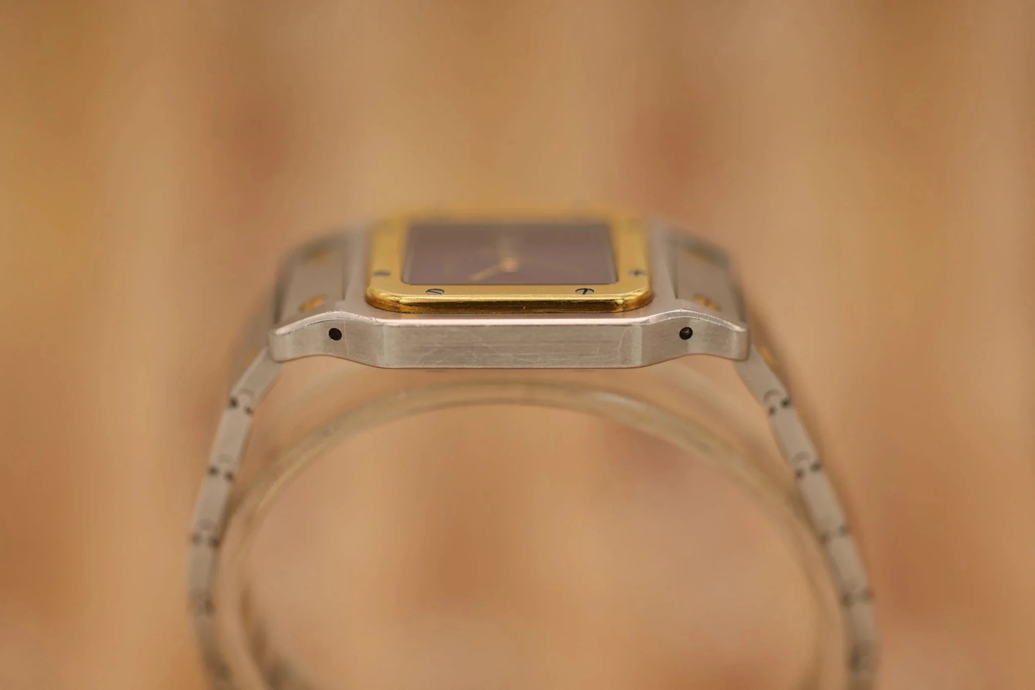 Cartier Santos Carree Ref. 2961 | Two-Tone | Oxblood Dial - Sierra Time Co