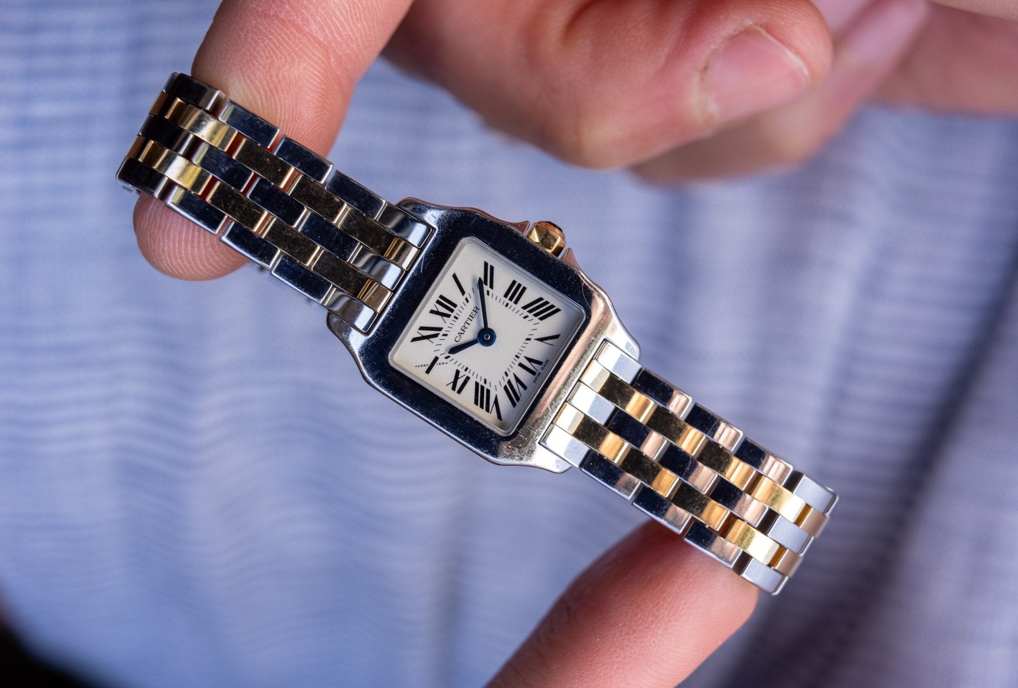 Cartier Santos Demoiselle Ref. W25067Z6 | Yellow Gold and Stainless Steel | Quartz - Sierra Time Co