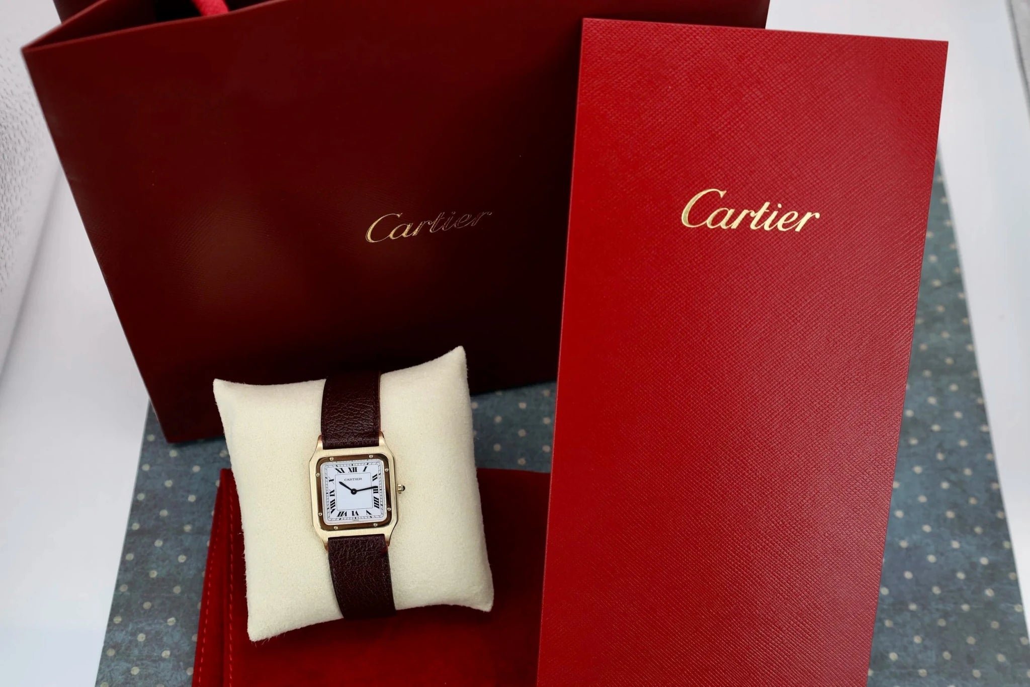 Cartier Santos Dumont 18K Yellow Gold | Service Papers - Sierra Time Co