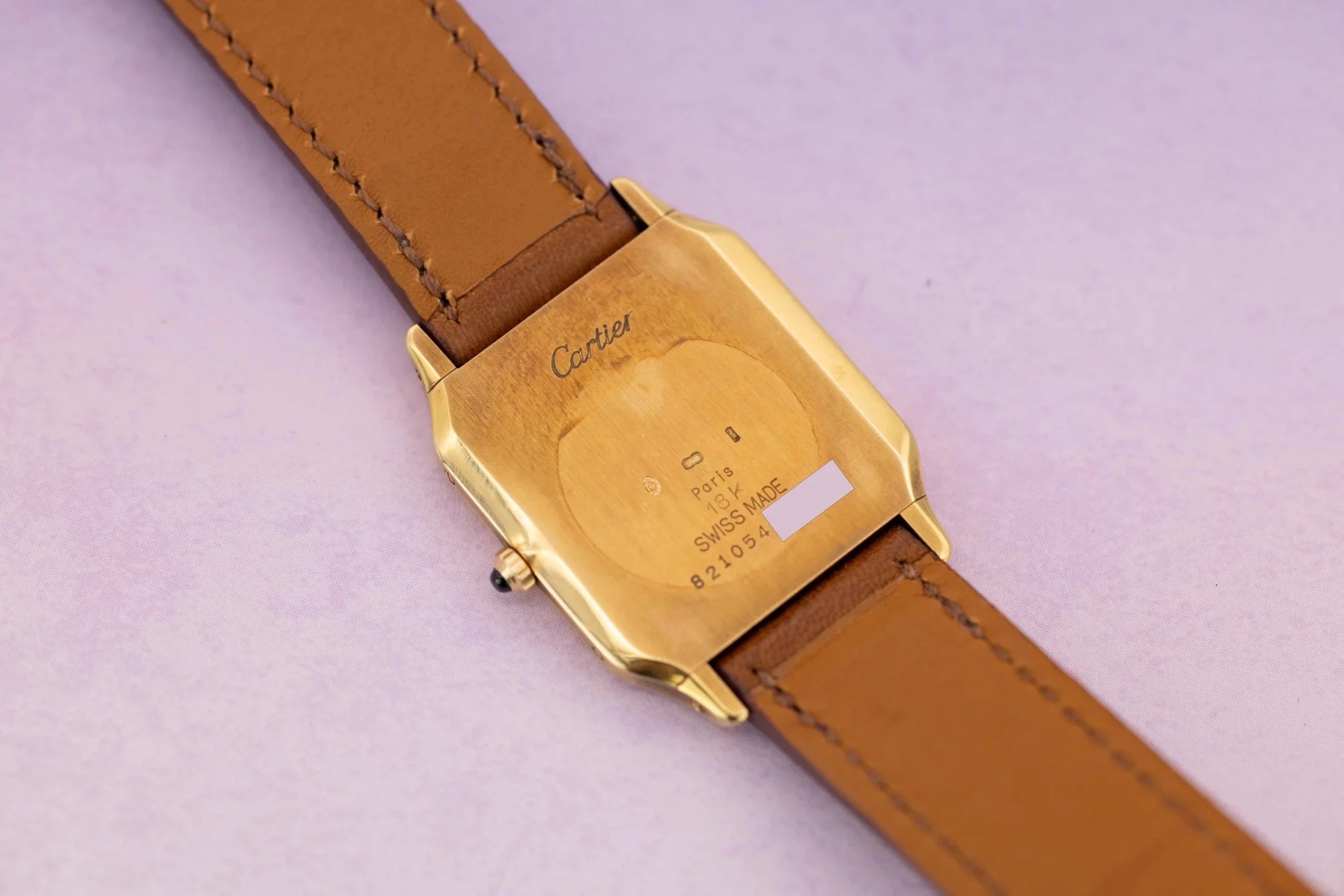 Cartier Santos Ref. 821054 | 18K Yellow Gold | Extra Thin Case | Flinque Dial - Sierra Time Co