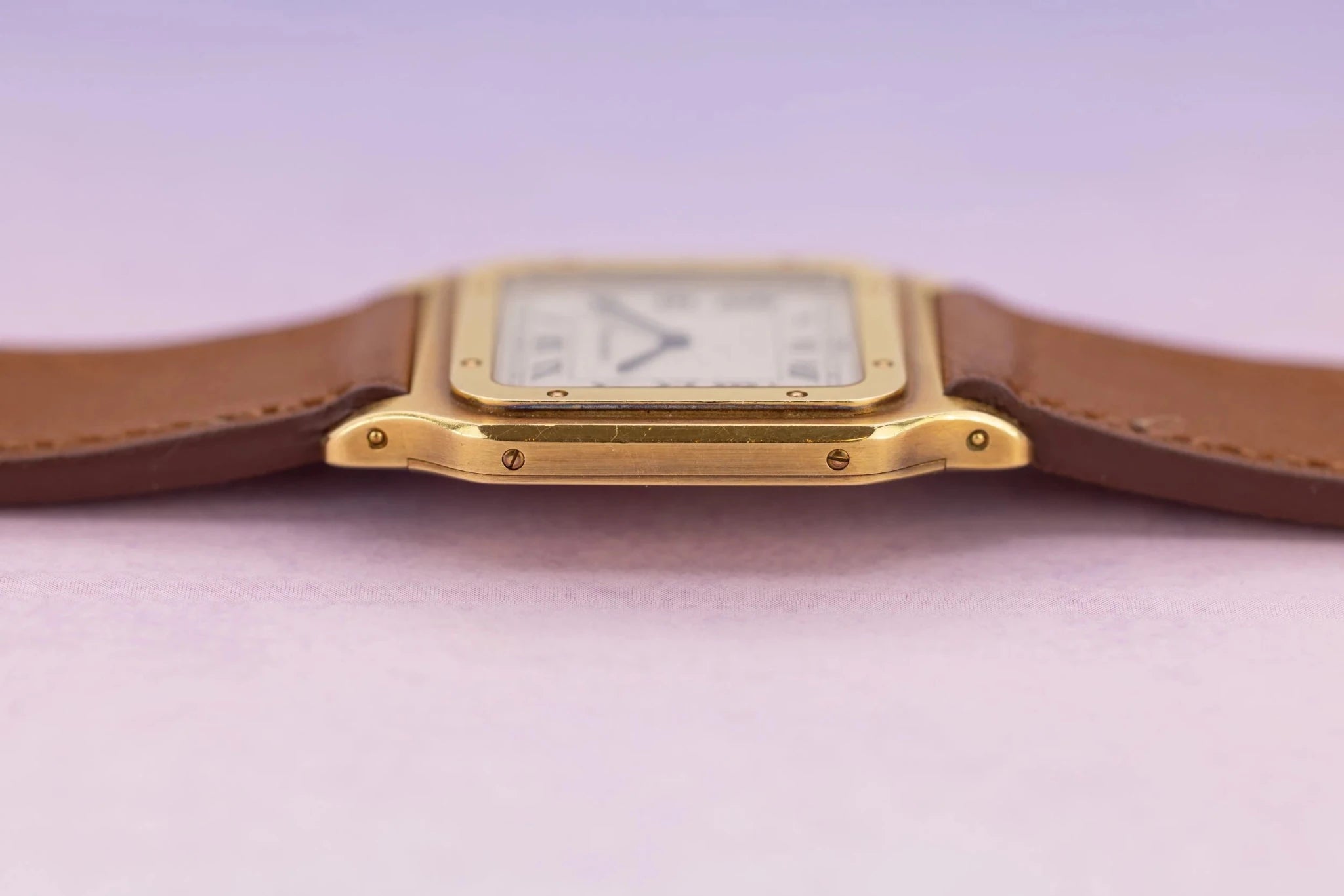 Cartier Santos Ref. 821054 | 18K Yellow Gold | Extra Thin Case | Flinque Dial - Sierra Time Co