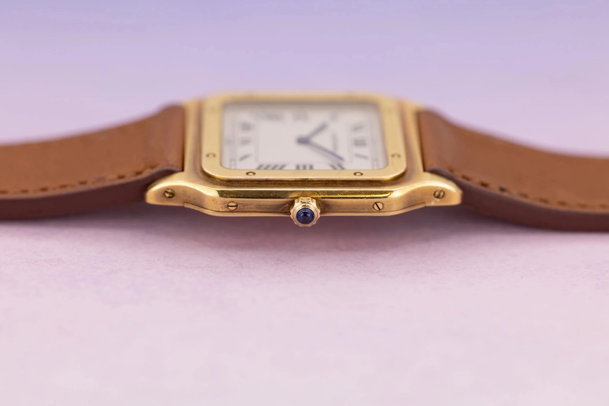 Cartier Santos Ref. 821054 | 18K Yellow Gold | Extra Thin Case | Flinque Dial - Sierra Time Co