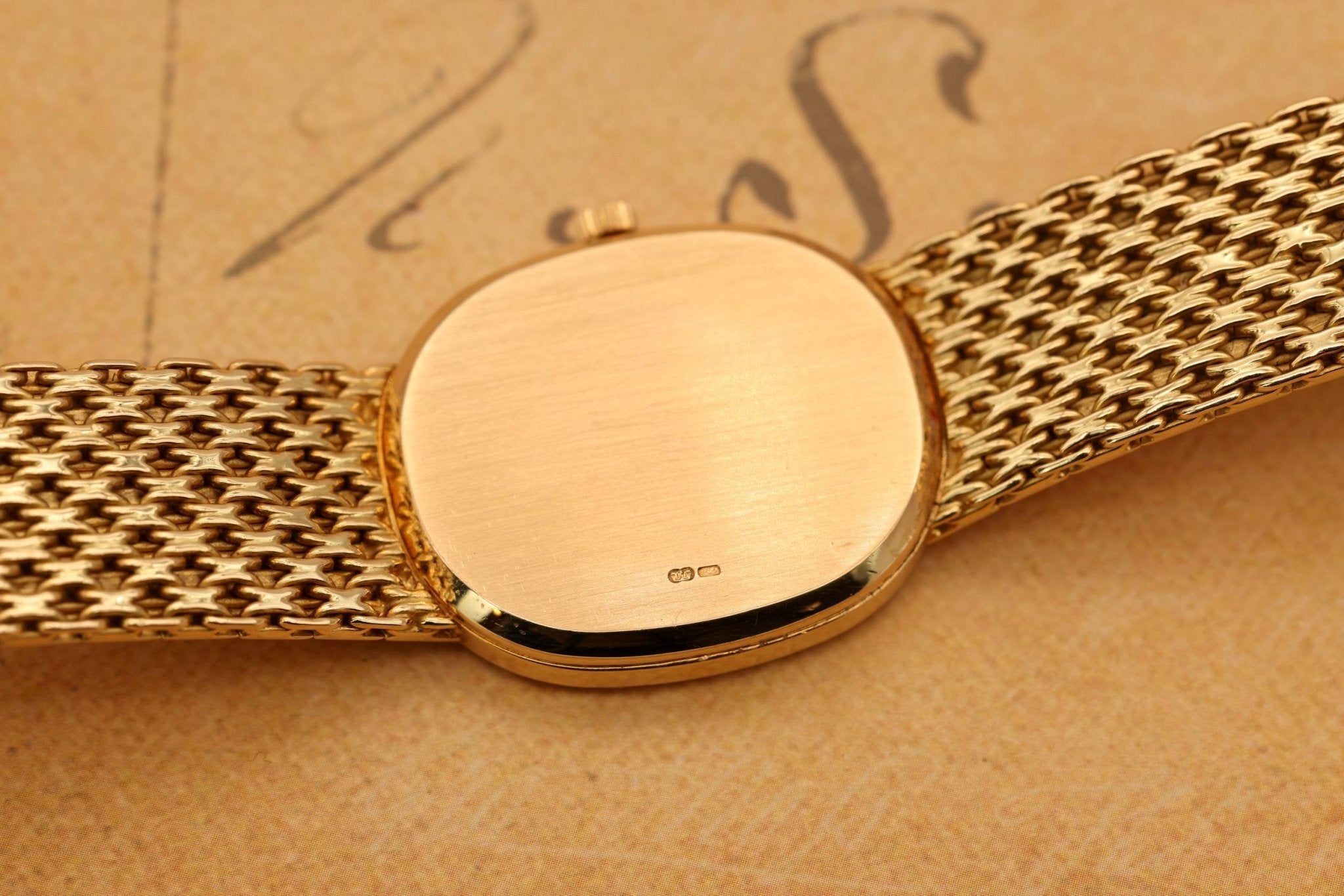 Patek Philippe Ellipse Ref. 3987 | 18K YG Mesh Bracelet | White Roman Dial - Sierra Time Co