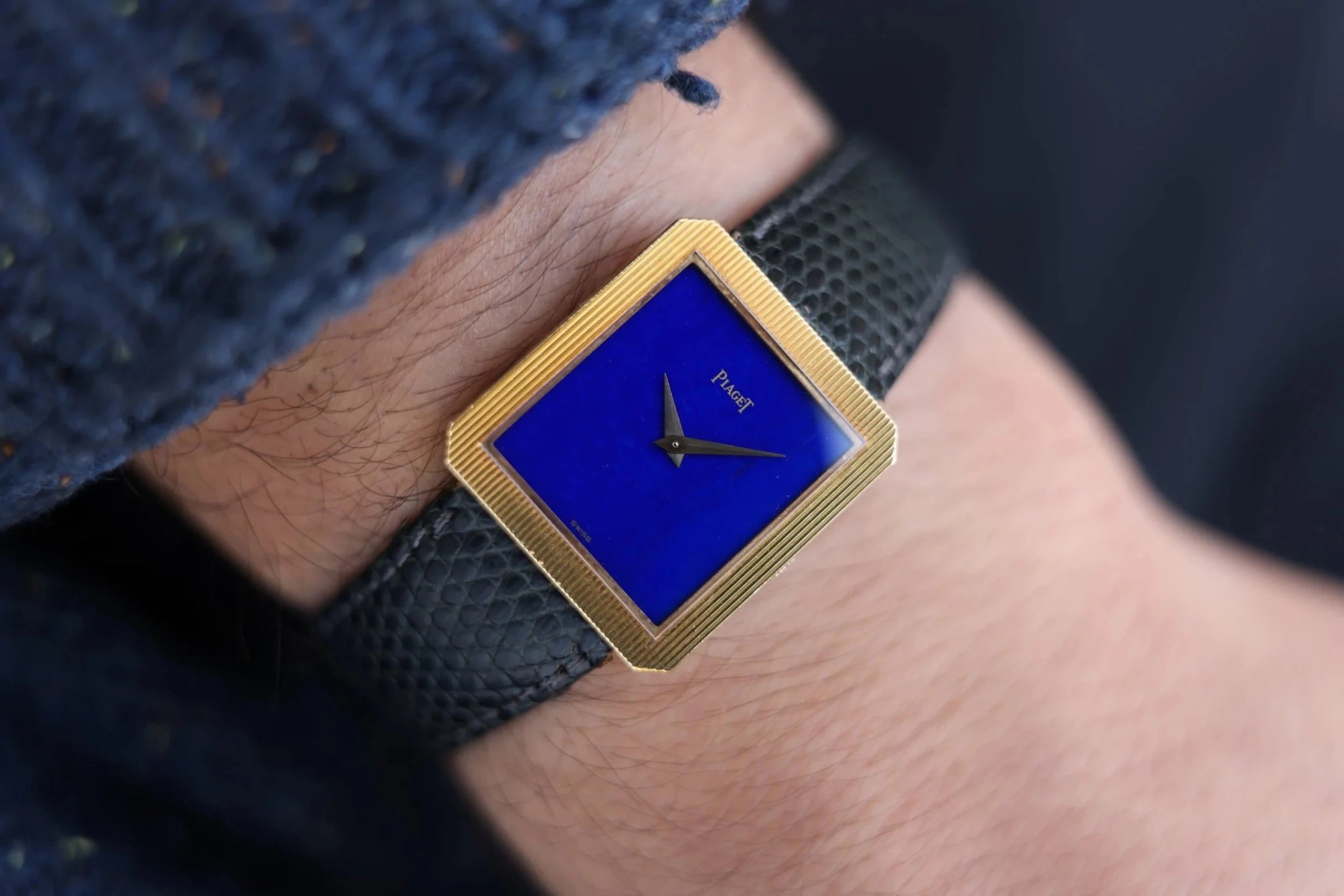 Piaget Protocole Ref. 9154 | 18K Yellow Gold | Lapis Lazuli Stone Dial - Sierra Time Co