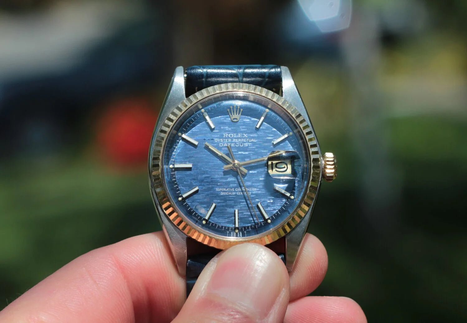Rolex Datejust Ref. 1972 Rolex Datejust Ref. 1601 Circa Blue Mosaic Dial - Sierra Time Co