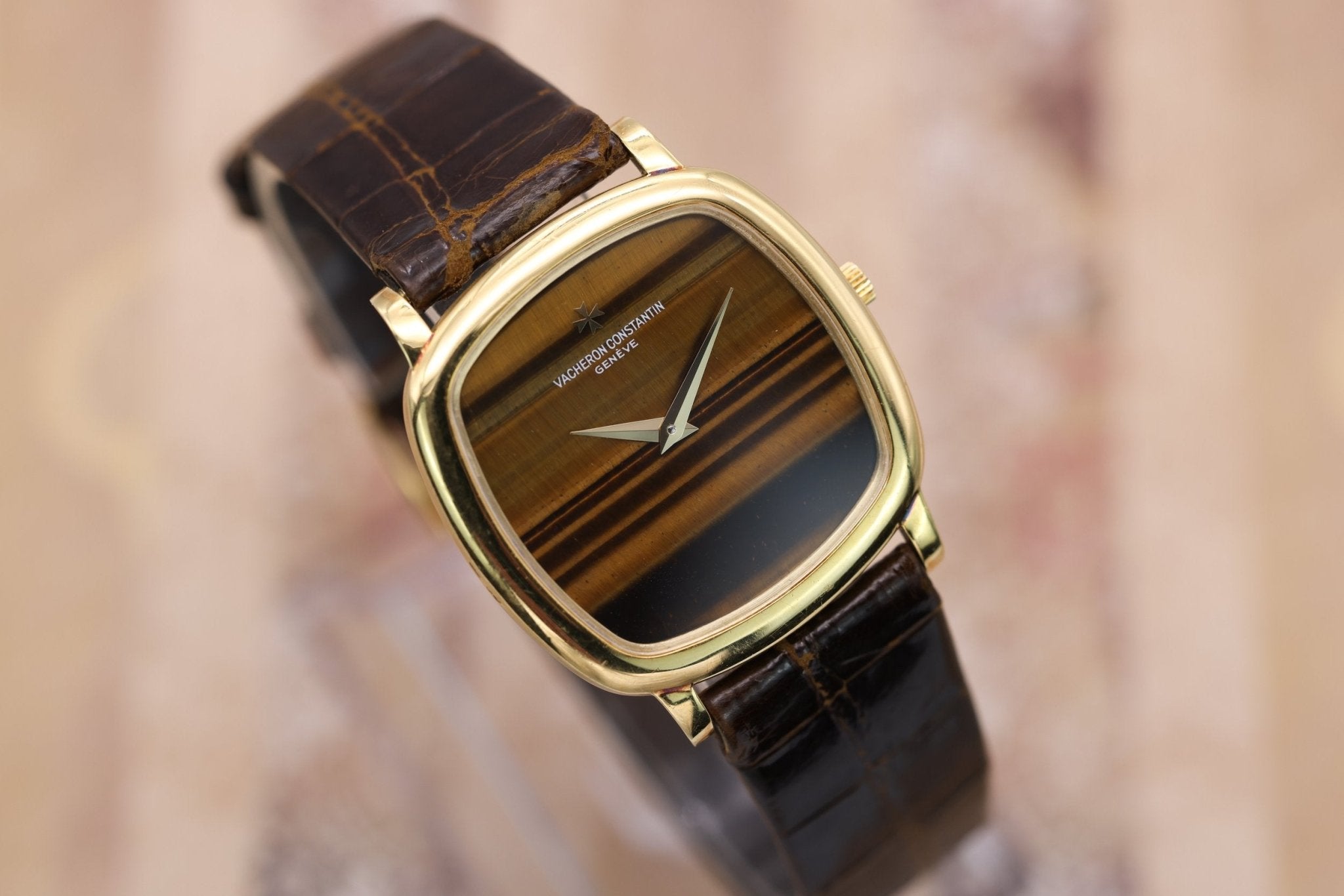 Vacheron Constantin Tank 18K YG Ref. 33024 | Tiger Eye Stone Dial | Box and Papers | 2025 Service - Sierra Time Co