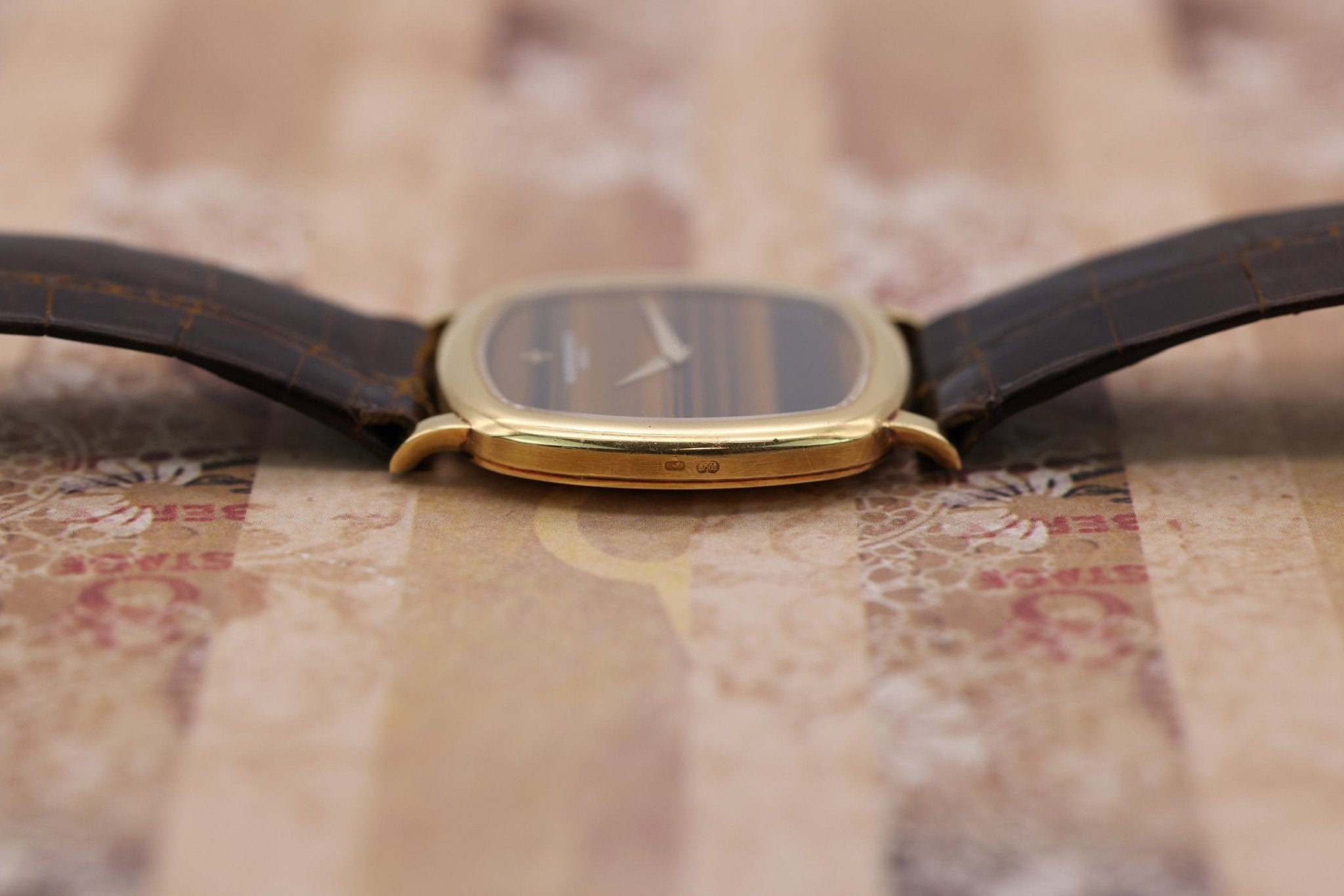 Vacheron Constantin Tank 18K YG Ref. 33024 | Tiger Eye Stone Dial | Box and Papers | 2025 Service - Sierra Time Co