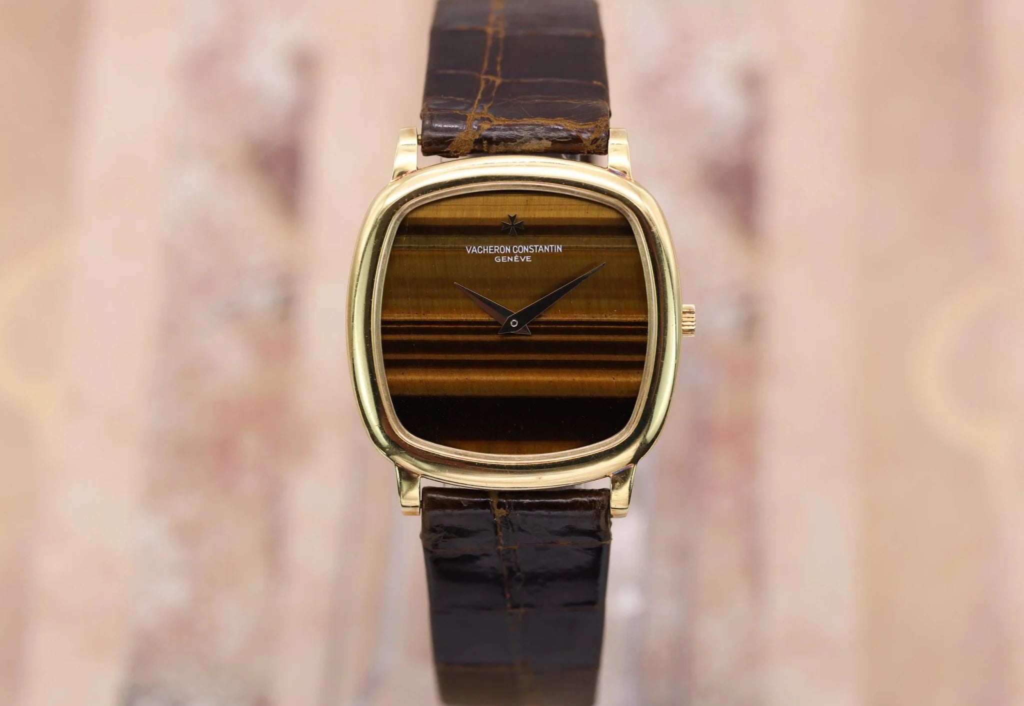 Vacheron Constantin Tank 18K YG Ref. 33024 | Tiger Eye Stone Dial | Box and Papers | 2025 Service - Sierra Time Co